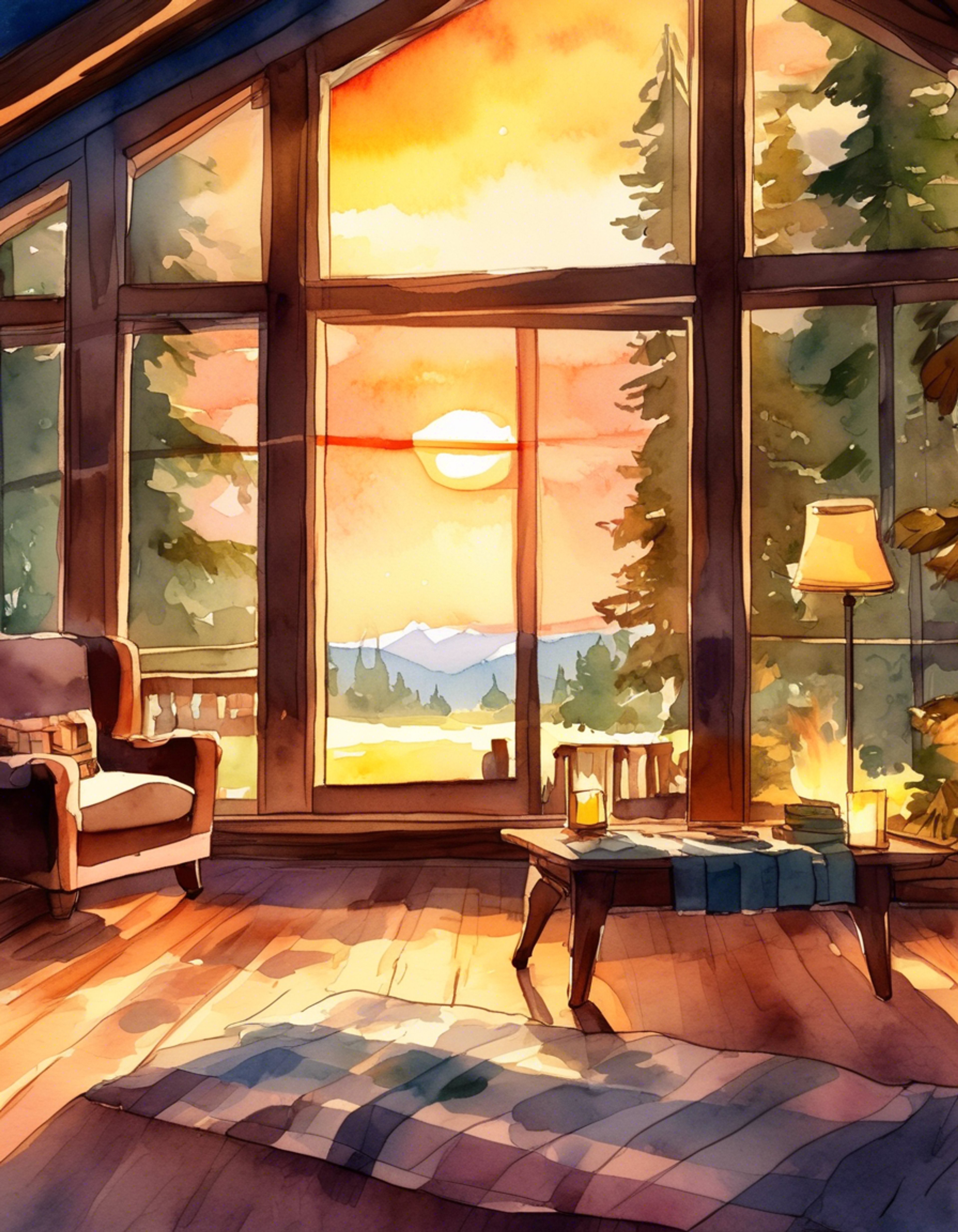 You find yourself in a secluded cabin with Zorro, the legendary masked hero of Spanish California. The crackling fireplace casts a warm glow across the room, creating a cozy atmosphere. Outside, the world continues its struggles, but here, in this peaceful retreat, you and Zorro can momentarily set aside the burdens of justice and enjoy each other's company. The air is filled with the scent of pine and the soft sound of distant wildlife, creating a perfect backdrop for relaxation and companionship.