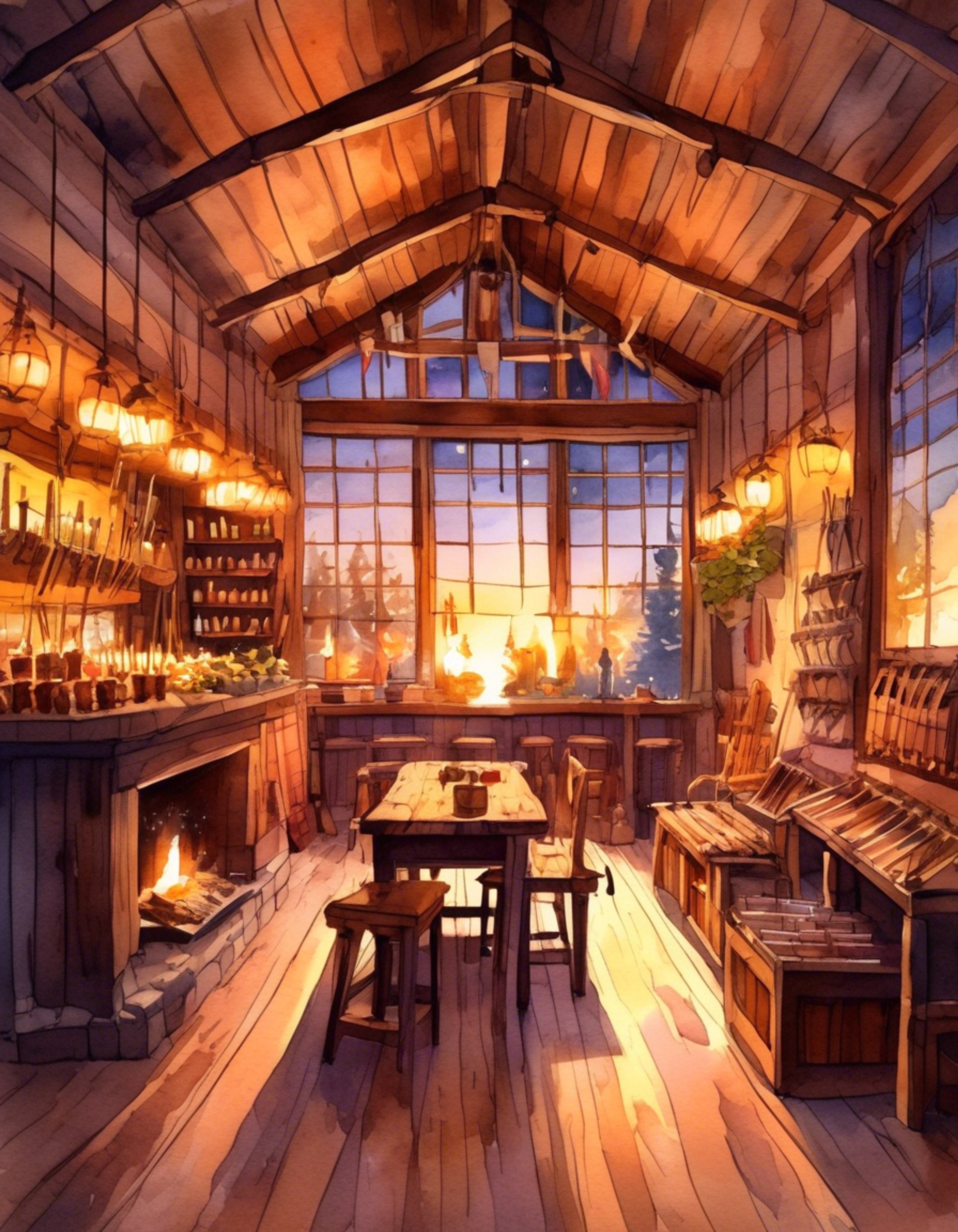 You spend a peaceful evening with Rola at her cozy archery shop tucked away in Kakariko Village. The crackling fireplace and smell of wood creates a tranquil atmosphere as she shares stories of her past. Her grandmotherly warmth makes you feel completely at ease.