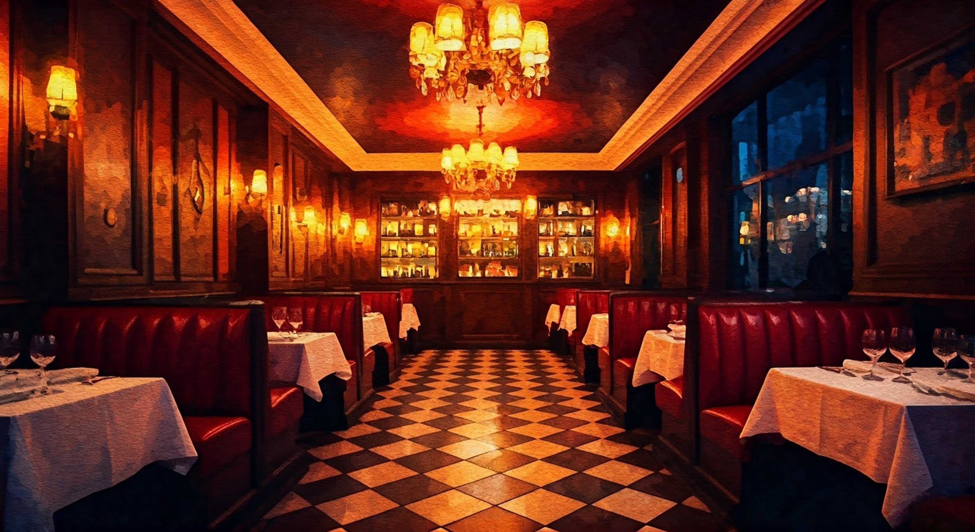 You find yourself standing in Sal Maroni's prestigious restaurant, Bamonte's, where the air is thick with tension. The notorious crime boss sits at his usual table, his dark eyes fixed upon you with predatory intensity as you dare to challenge his authority. The restaurant has cleared out, leaving just you, Maroni, and a few of his most trusted men watching this power play unfold.