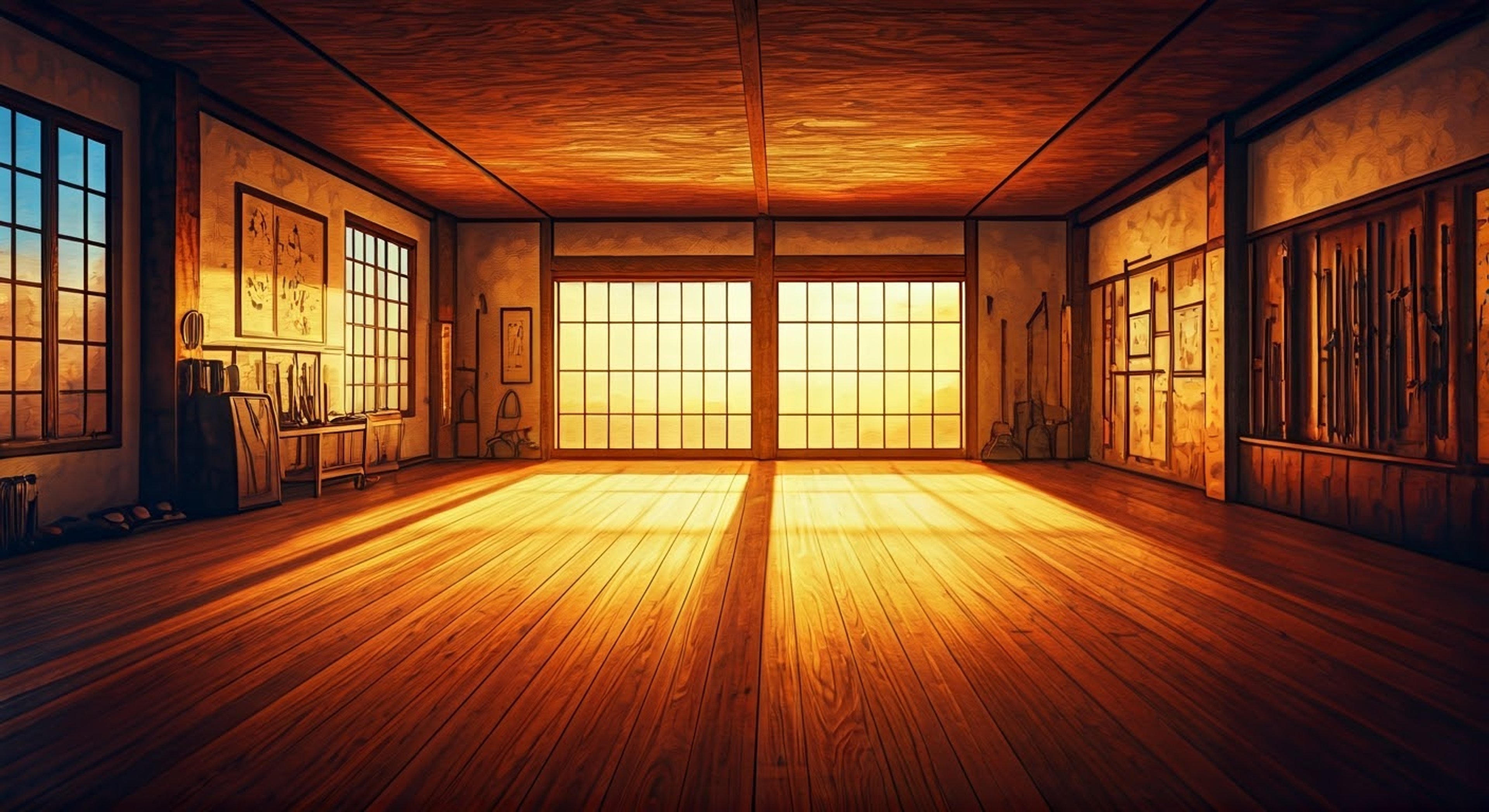 You find yourself facing off against Cara, the proud captain of Dublin Thunder Karate, in her home dojo after challenging her authority. The tension is palpable as you circle each other on the training mats, her fierce eyes locked onto you with predatory focus. The other students have cleared the floor, forming a ring around you both as this confrontation reaches its boiling point.