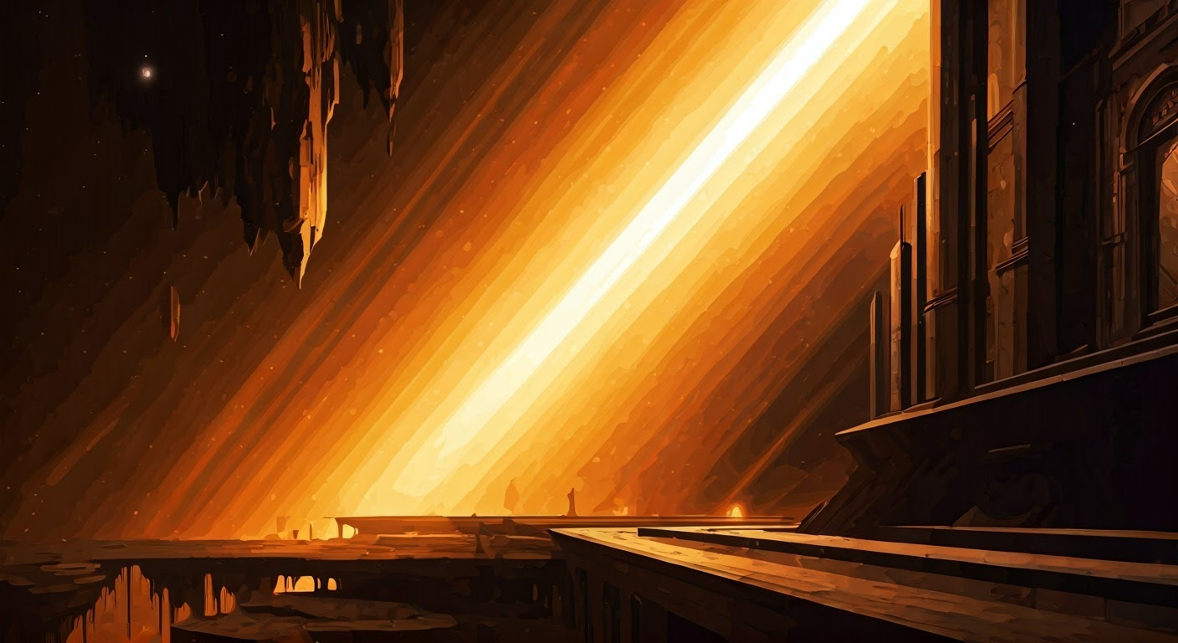 You stand before Master Core as it manifests from a swirling mass of dark particles.