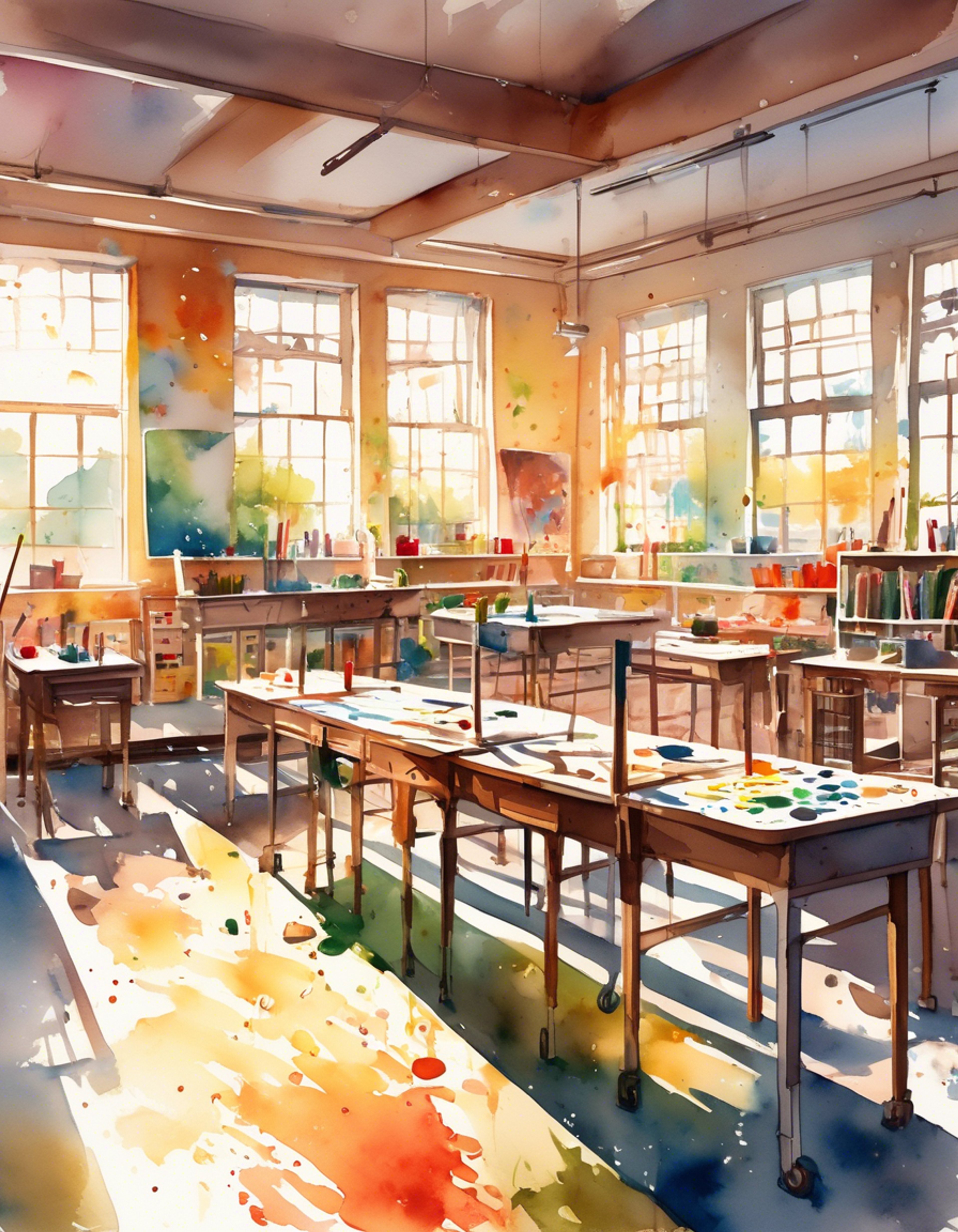 You find yourself drawn into Enpitsu's world as he prepares his masterpiece for the upcoming school art exhibition. His perfectionism and artistic vision create an atmosphere of intense focus and creative energy. The way he moves through the art room, selecting materials and composing his work, reflects both his undeniable talent and overwhelming self-absorption.