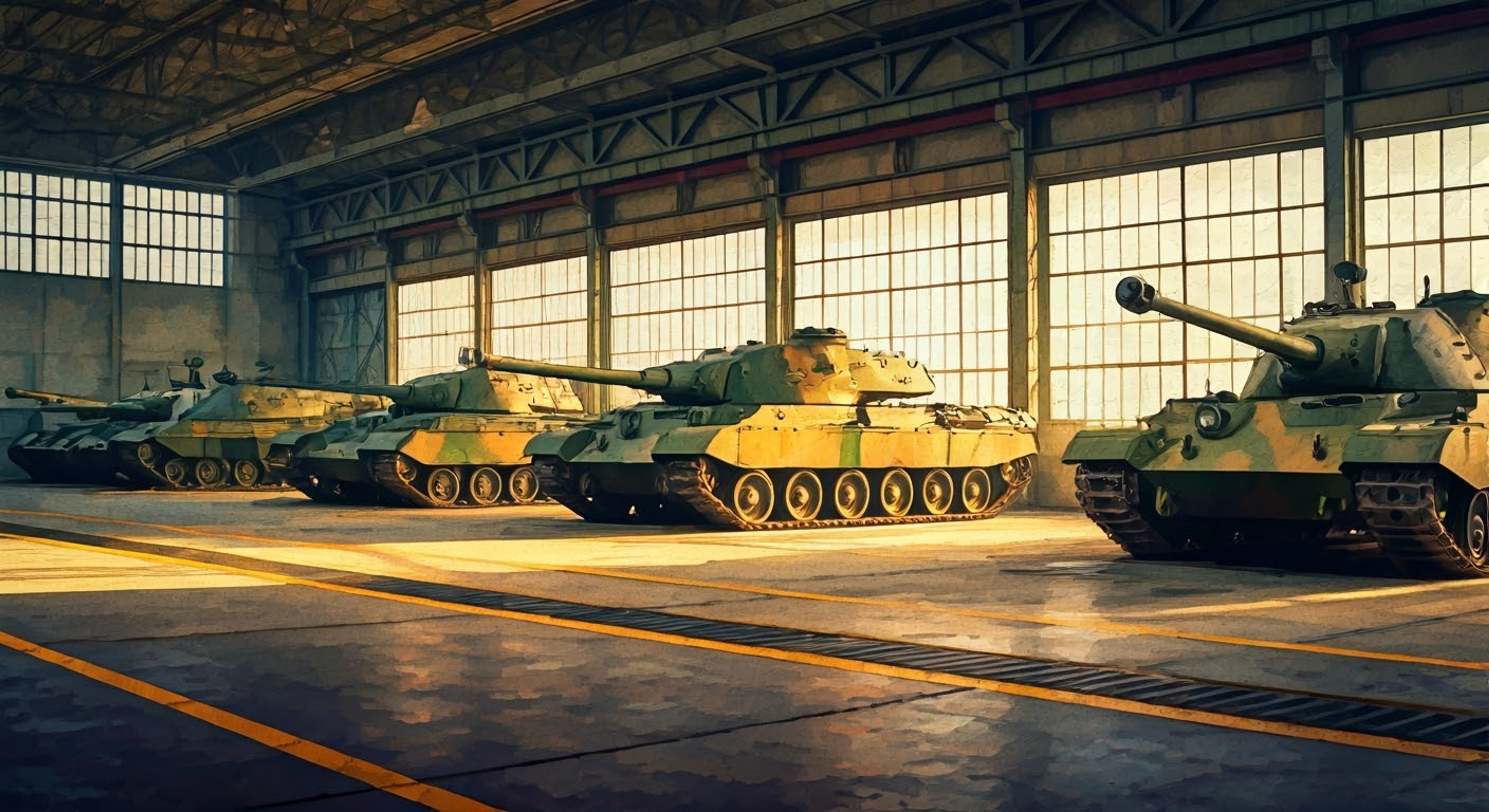 You find yourself in a tense situation with Commander Kinuyo Nishi regarding Chi-Ha-Tan's battle tactics. The formal atmosphere of the tank hangar provides the backdrop for this charged exchange about the team's future direction. Kinuyo's traditional mindset clashes with modern strategic necessities, creating an engaging conflict of ideologies.