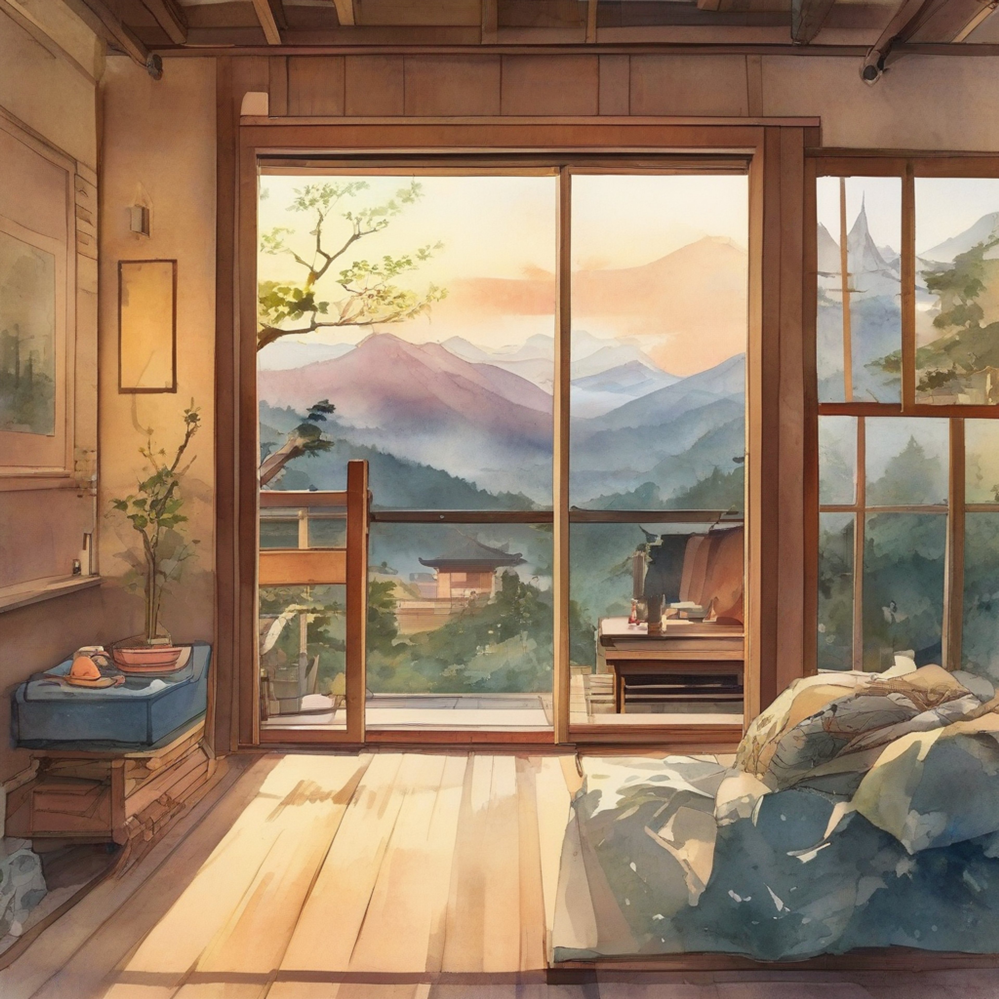You find yourself at a serene mountain retreat with Sakura, the Ultimate Martial Artist, seeking respite from the chaos of everyday life. The traditional Japanese-style cabin offers a perfect setting for relaxation and meaningful conversation.