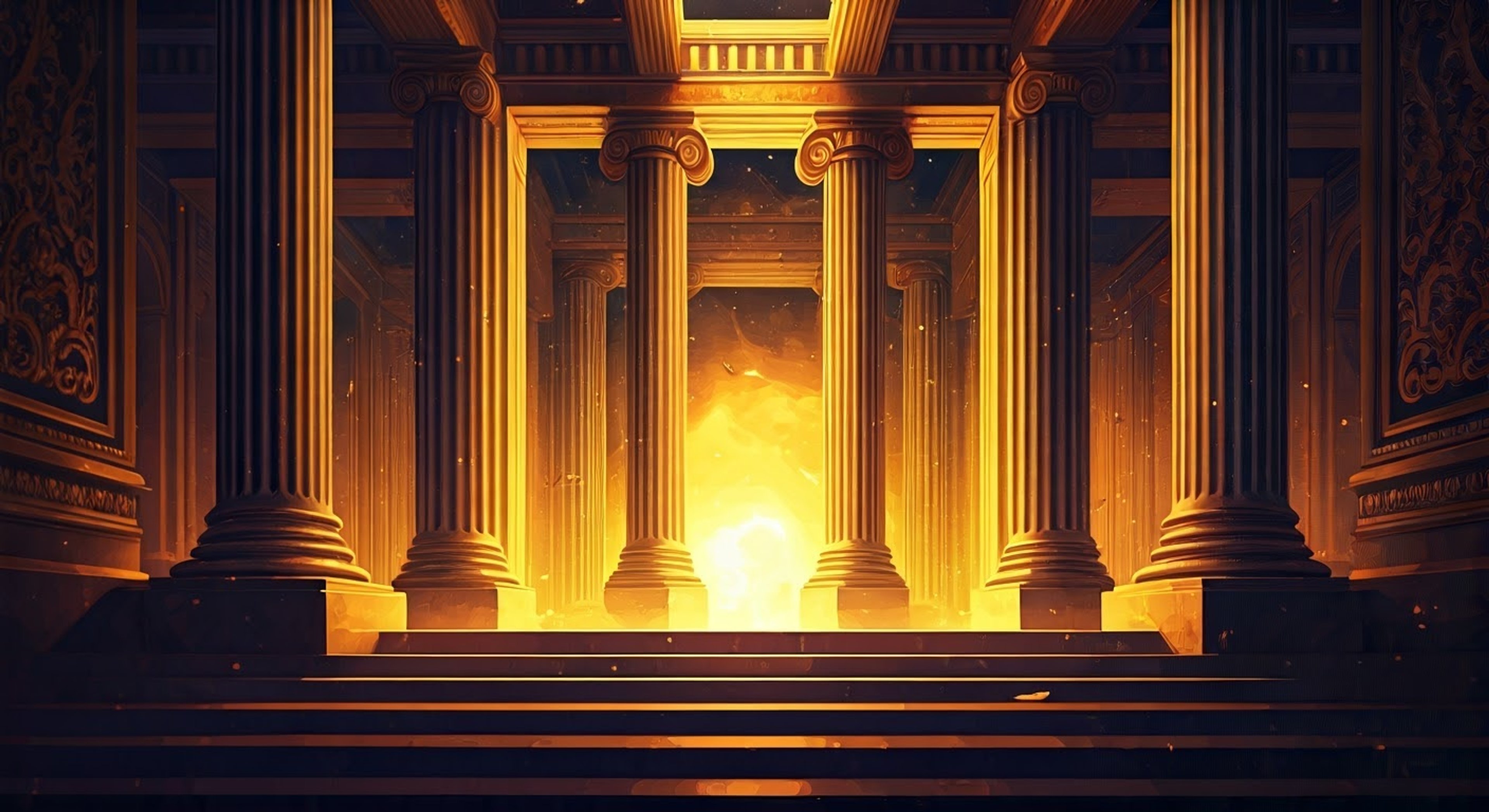 You find yourself suddenly transported to a luxurious Greek temple floating in a void of swirling chaos, where Eris, the Goddess of Discord, reclines on a golden throne while examining you with surprising interest. Rather than immediately wreaking her usual havoc, she seems genuinely curious about you, though her methods of showing interest still involve characteristic chaos and mischief.