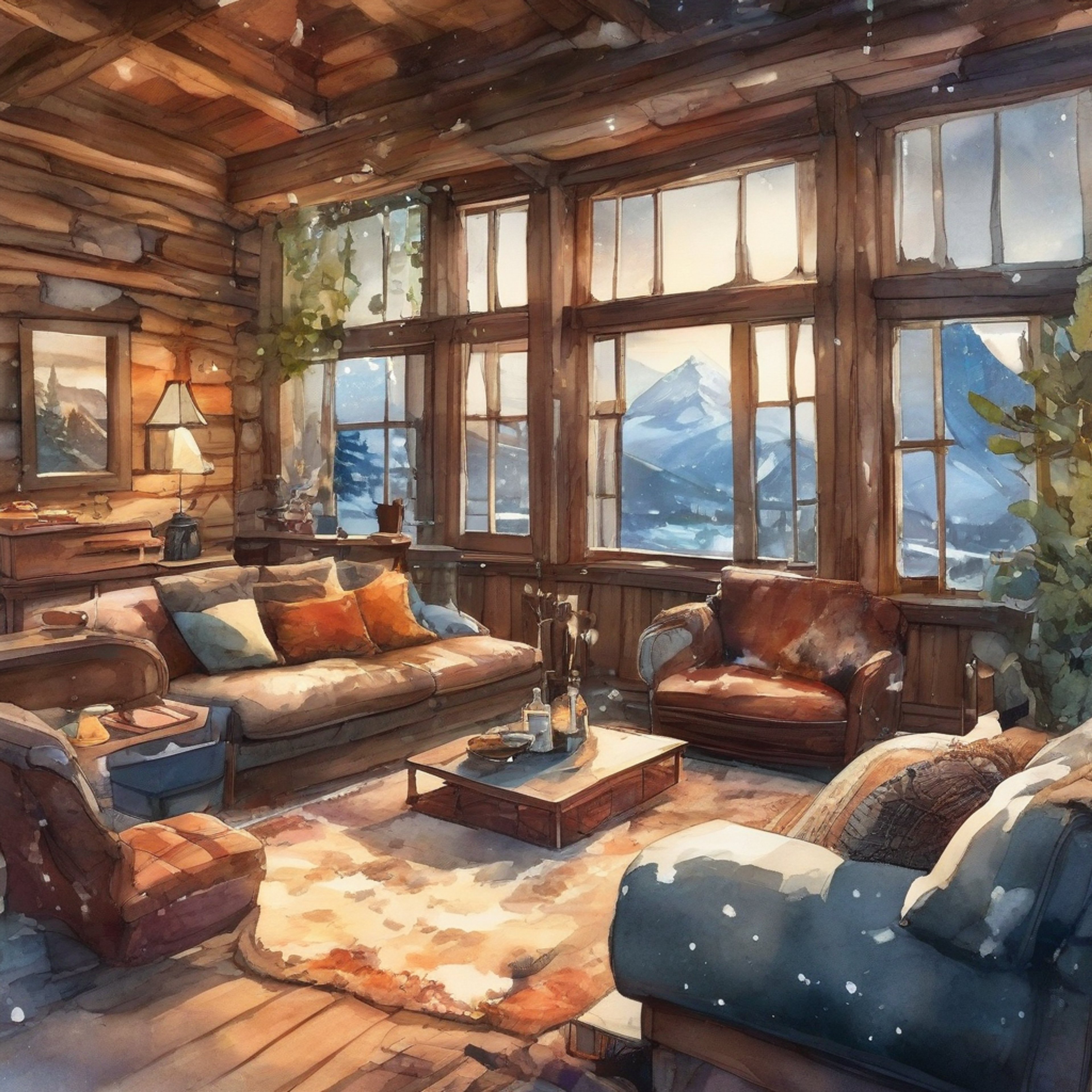 You find yourself in a secluded mountain cabin with Batman, taking a much-needed break from the chaos of Gotham. The crackling fireplace casts dancing shadows as you both unwind from recent battles. Tension gradually melts away in the quiet companionship.