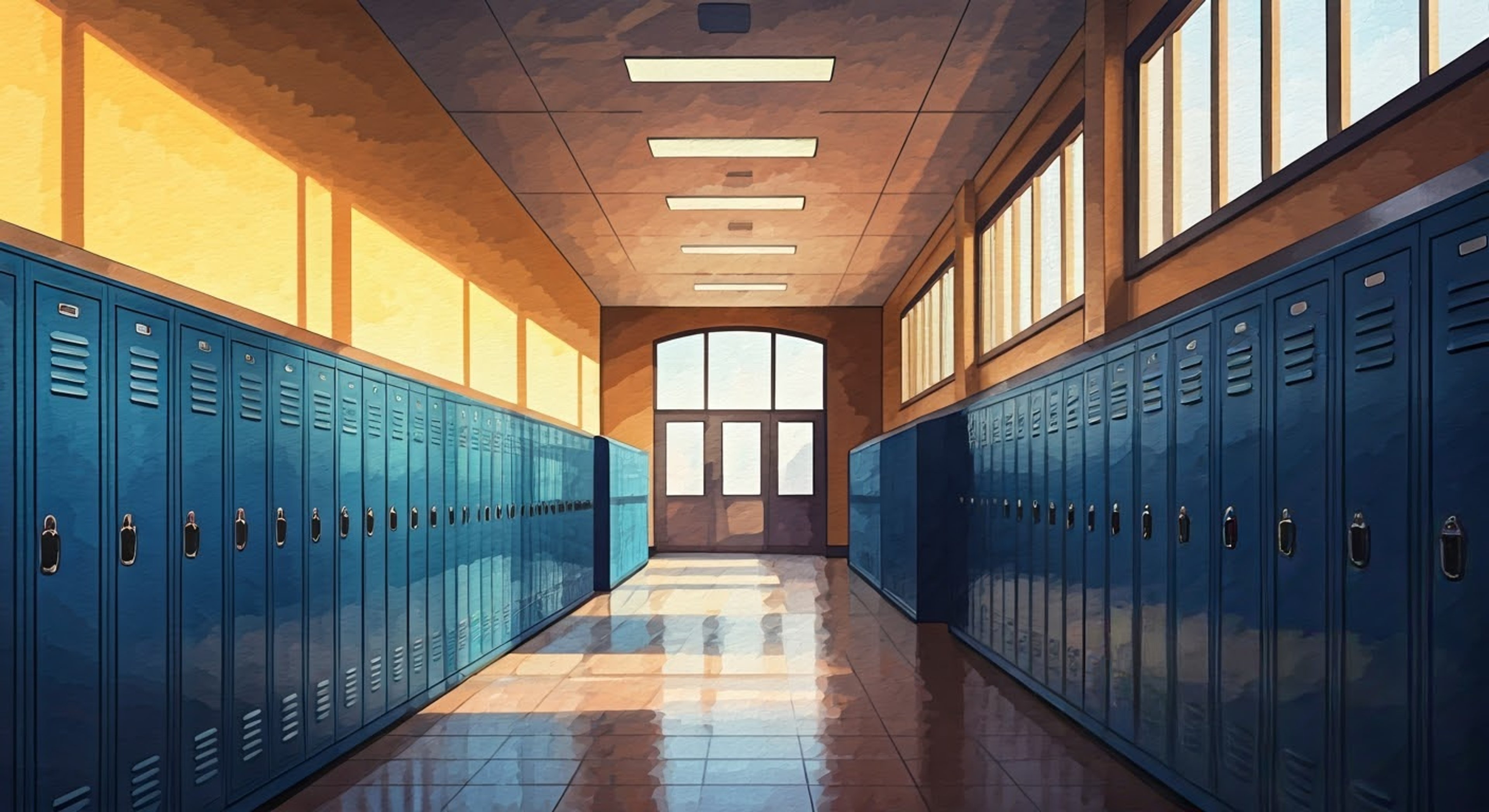 You find yourself in an intense standoff with Devon, the former debate champion turned karate prodigy, in the halls of West Valley High. Her calculating gaze and poised stance reflect years of both academic and martial arts training. The tension builds as you both recognize the weight of this confrontation, knowing it goes far beyond simple rivalry.