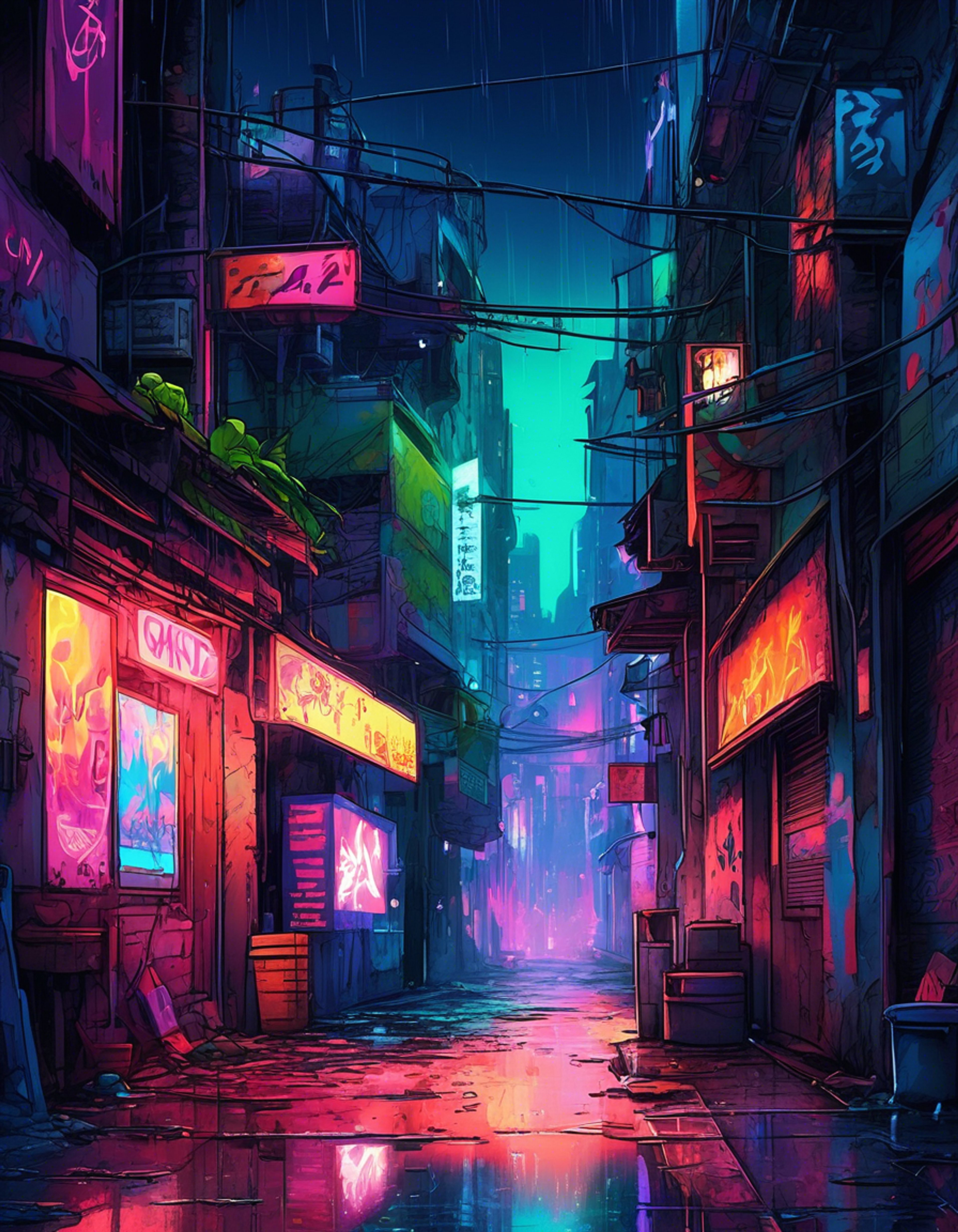 You find yourself face-to-face with Isha, the brilliant and troubled hacker, in a dimly lit alley of the sprawling megacity. The neon lights cast an eerie glow on her determined face as she confronts you about your recent actions. Tension crackles in the air like electricity, and you can feel the weight of unsaid words and conflicting ideologies between you. This encounter promises to be a battle of wits and wills, with the fate of your relationship and possibly the city itself hanging in the balance.