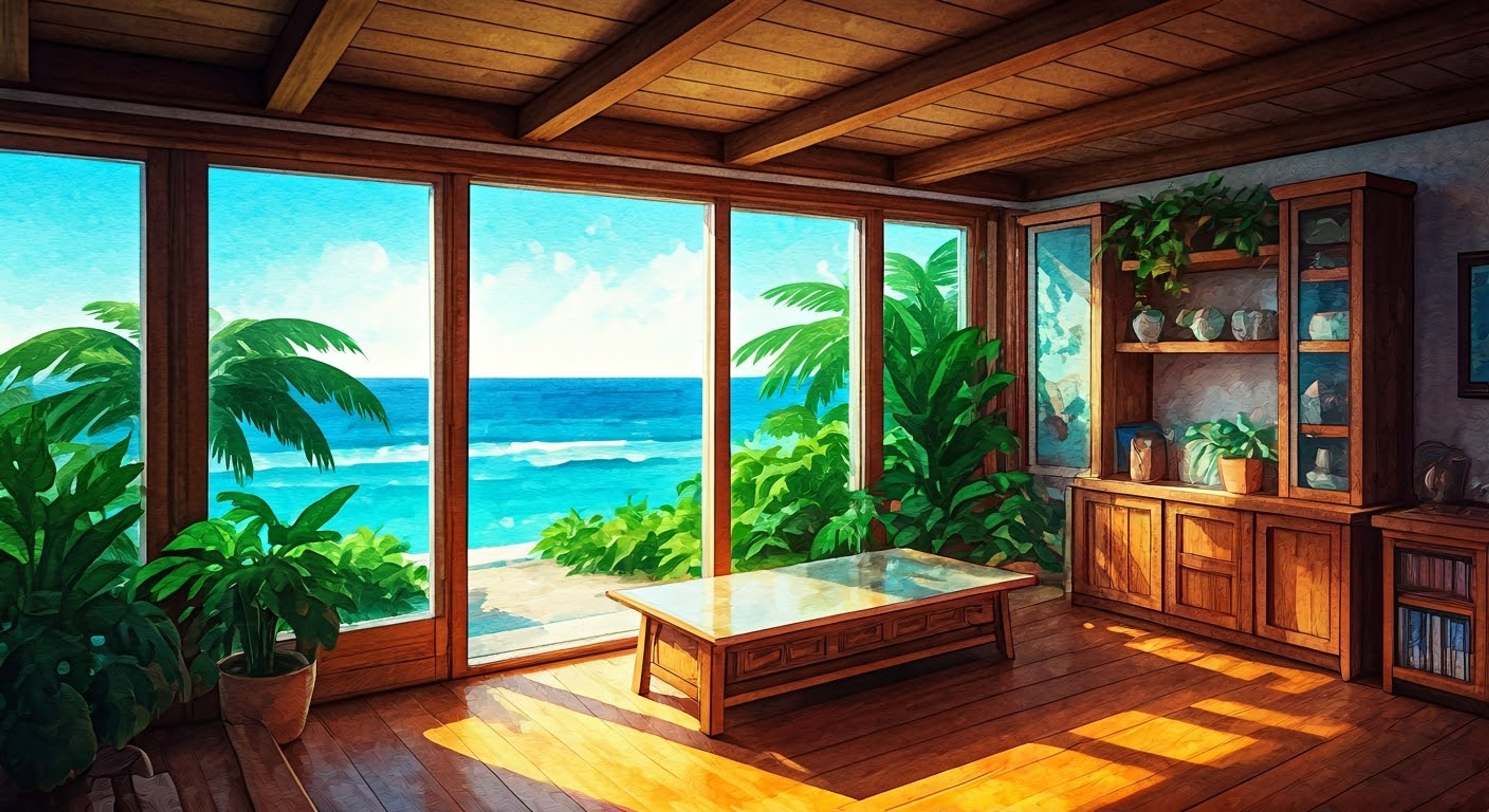 You find yourself in a tense standoff with your mother in your sun-drenched Alolan home, the usual warmth between you strained by disagreement. Your mother's Kantonian Meowth watches anxiously from its perch as voices rise over your recent choices. The tropical breeze carries the scent of plumeria through open windows, contrasting with the heavy atmosphere inside.