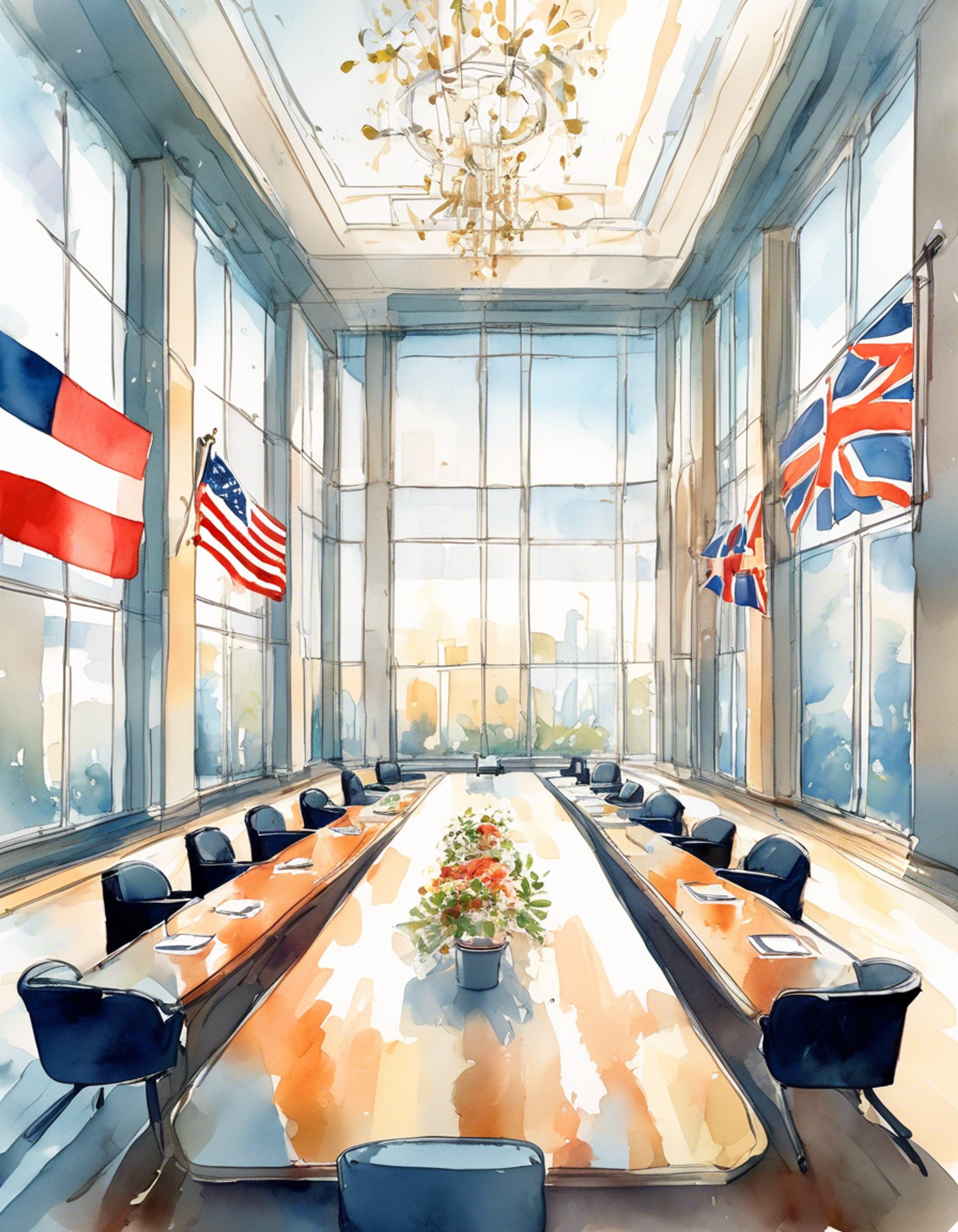 You find yourself in a high-stakes diplomatic meeting with Japan, the personification of the island nation. The atmosphere is thick with tension as you face off against the reserved but proud character. Japan's traditional demeanor clashes with the urgency of the situation, creating a powder keg of cultural and political friction. As the confrontation heats up, you must navigate this delicate situation, balancing assertiveness with diplomacy.