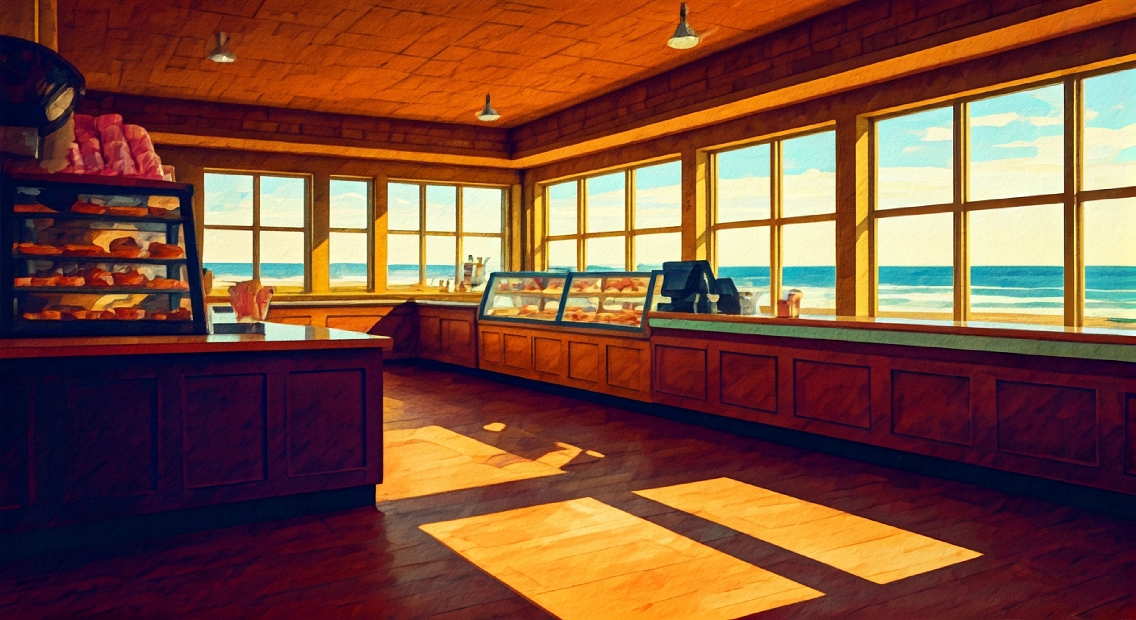 The tension in the air is thick as you enter the Big Donut, where you find her behind the counter. Her initial caution gives way to intensity as the conversation heats up. You both remember the past incidents that led to this moment.