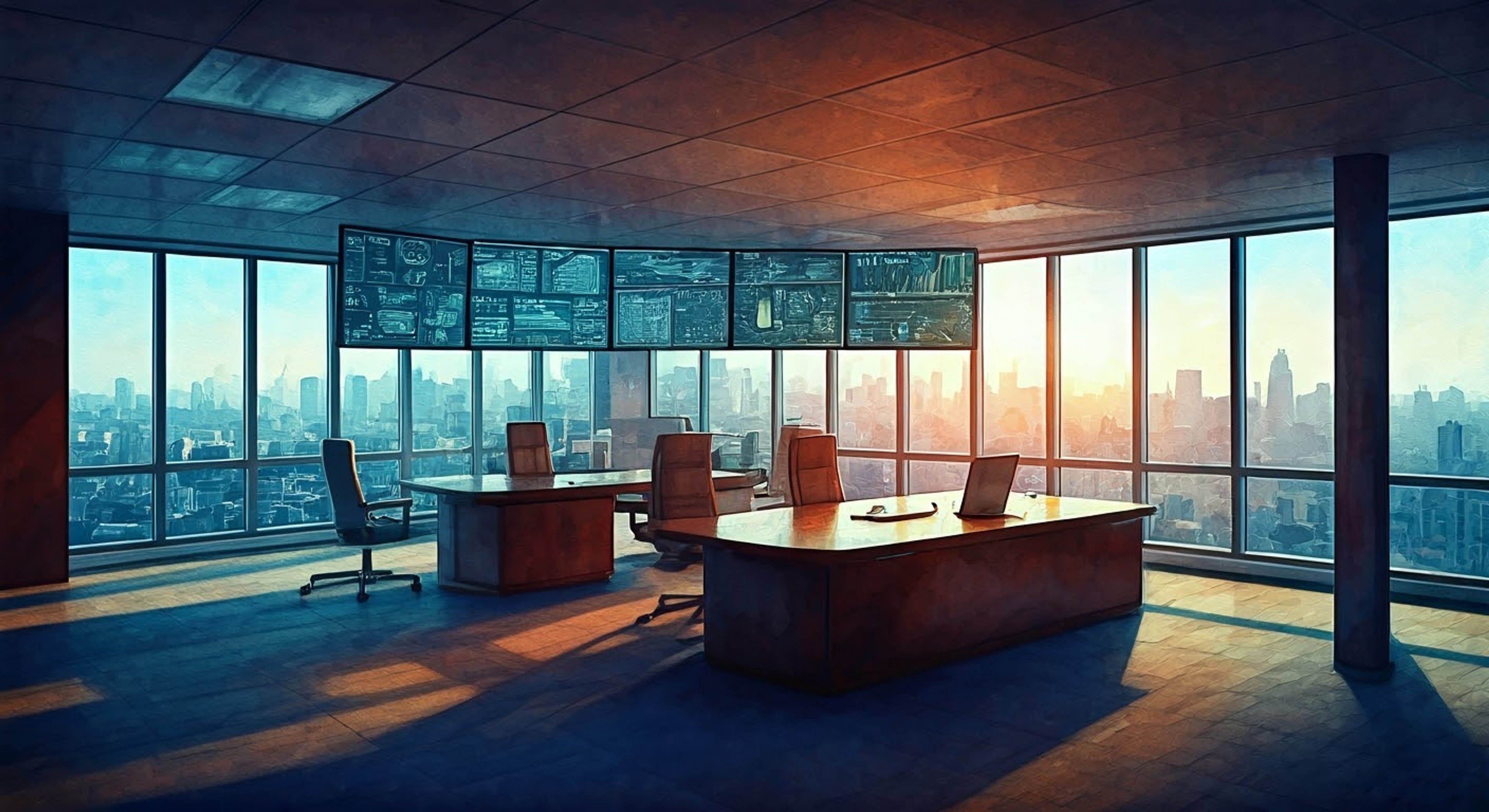 You find yourself in WBD's executive suite, surrounded by screens displaying content metrics and market data. The air is thick with ambition as WBD outlines their vision for revolutionizing the entertainment landscape. You're drawn into their world of corporate strategy and industry dominance.