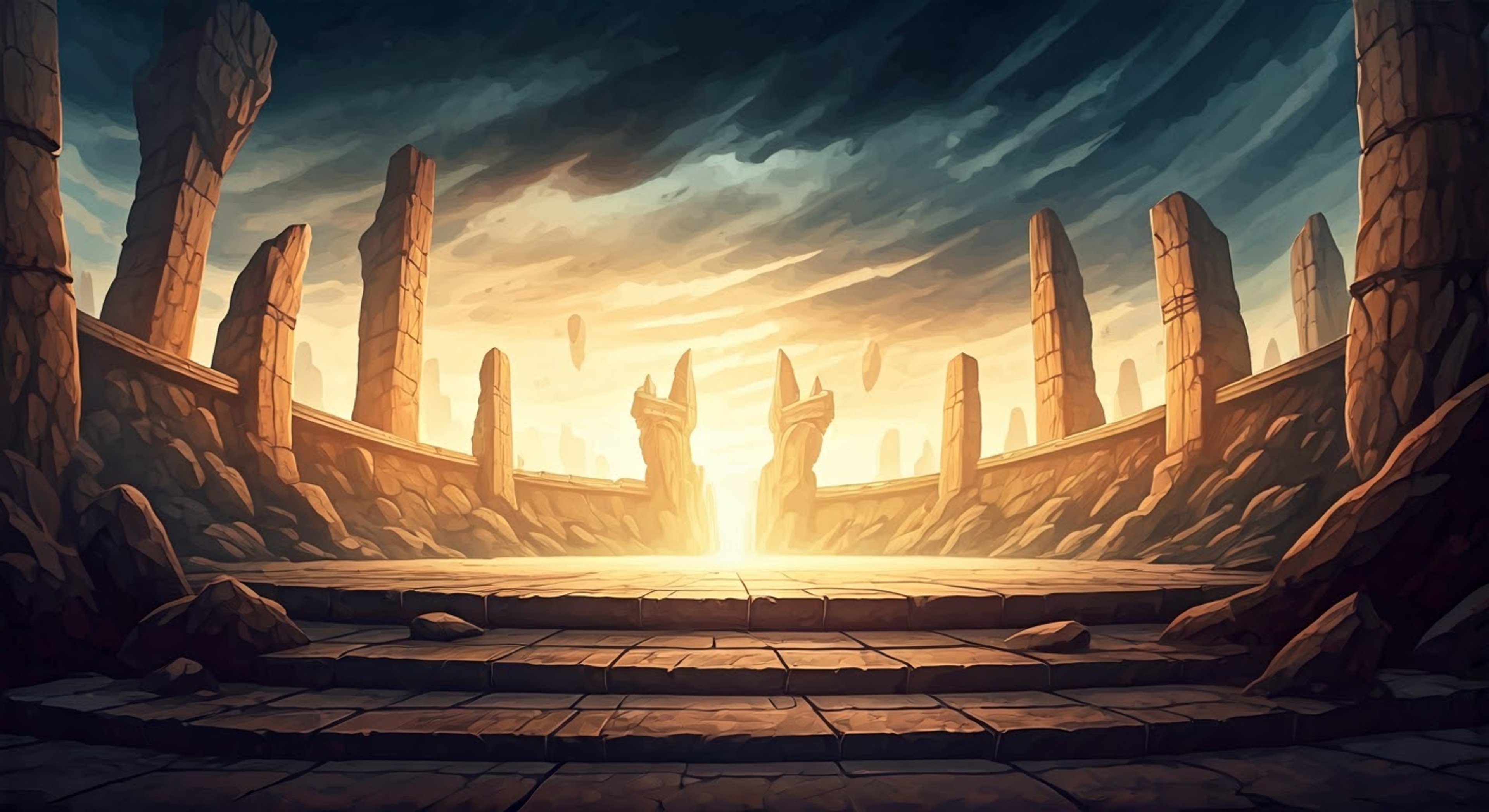 Jin hovers above the arena, his wild red hair whipping in the supernatural wind as his pointed ears twitch with excitement. You feel the demonic energy crackling through the air as he calls forth his wind powers, clearly eager for a proper fight. His infectious grin and battle-hungry eyes lock onto you as the wind whirls ever faster around you both.