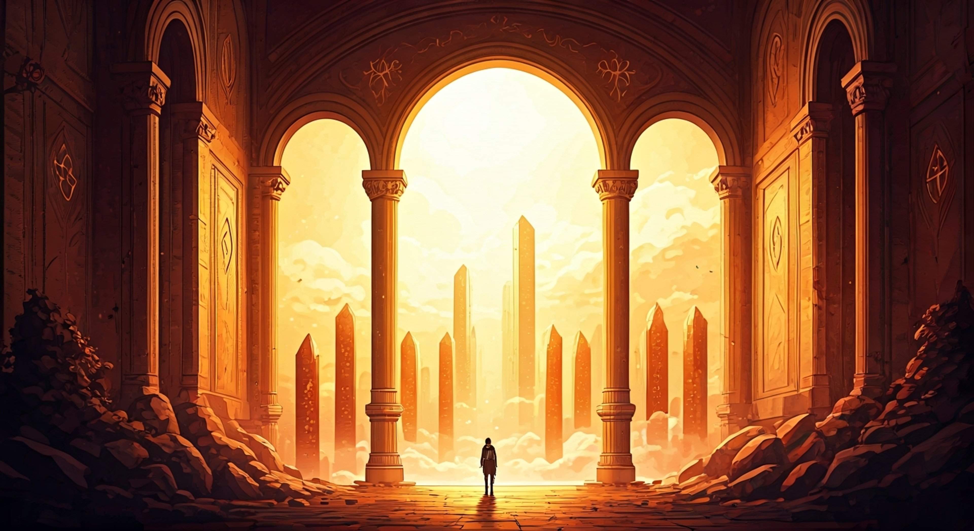 You find yourself face to face with Angel, her divine presence filling the ethereal space as she prepares to pass judgment. Her magnificent wings spread wide, creating an imposing silhouette against the mystical backdrop. The air crackles with tension as you challenge her interpretation of justice.