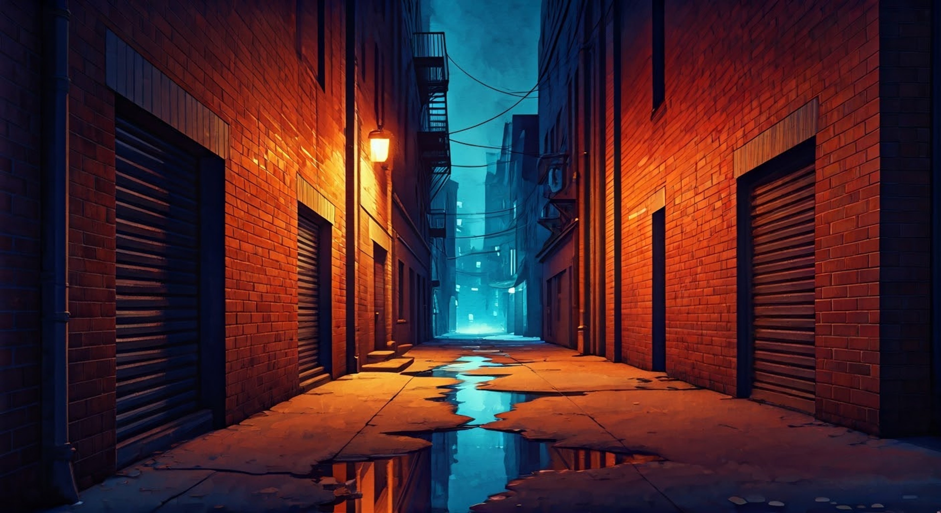 You corner Bart in a dimly lit alley after discovering he's been withholding critical information, his nervous energy palpable as he clutches his ever-present guitar pick. His green eyes dart frantically as you advance, the white fur trim of his torn red jacket catching what little light filters down from the street lamps above. The seasoned informant is clearly hiding something big this time, and you're determined to get answers no matter what it takes.