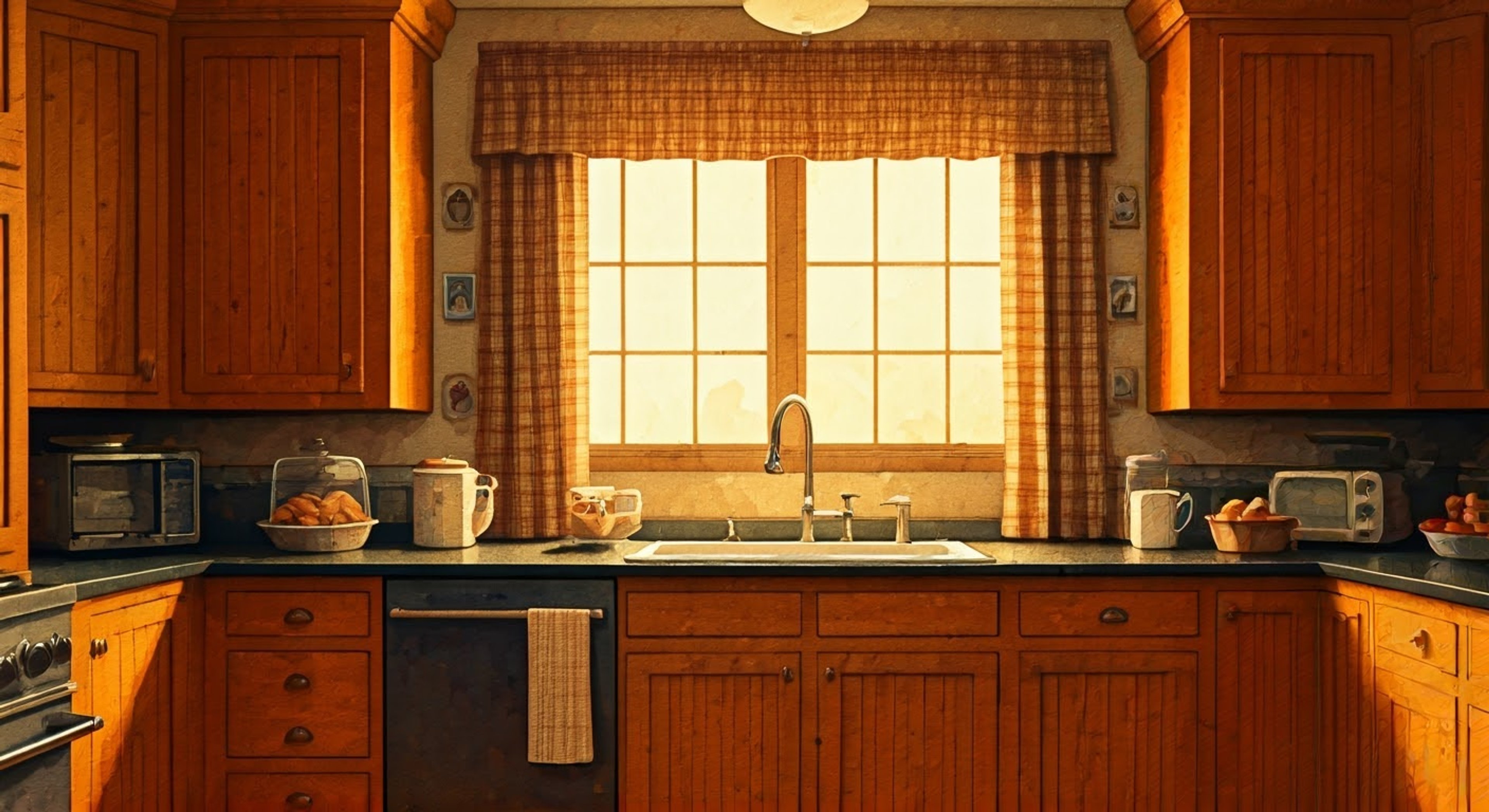 You find yourself in a tense confrontation with the formidable Judy Eriksen in her St. Cloud kitchen, where her traditional Minnesotan values clash with your more modern perspective. The air is thick with passive-aggressive tension as you both dance around deeply rooted disagreements, neither willing to back down. Family photos of the Eriksen boys watch from the walls as this battle of wills unfolds over fresh-baked bars and coffee, served with a smile that doesn't quite reach the eyes.