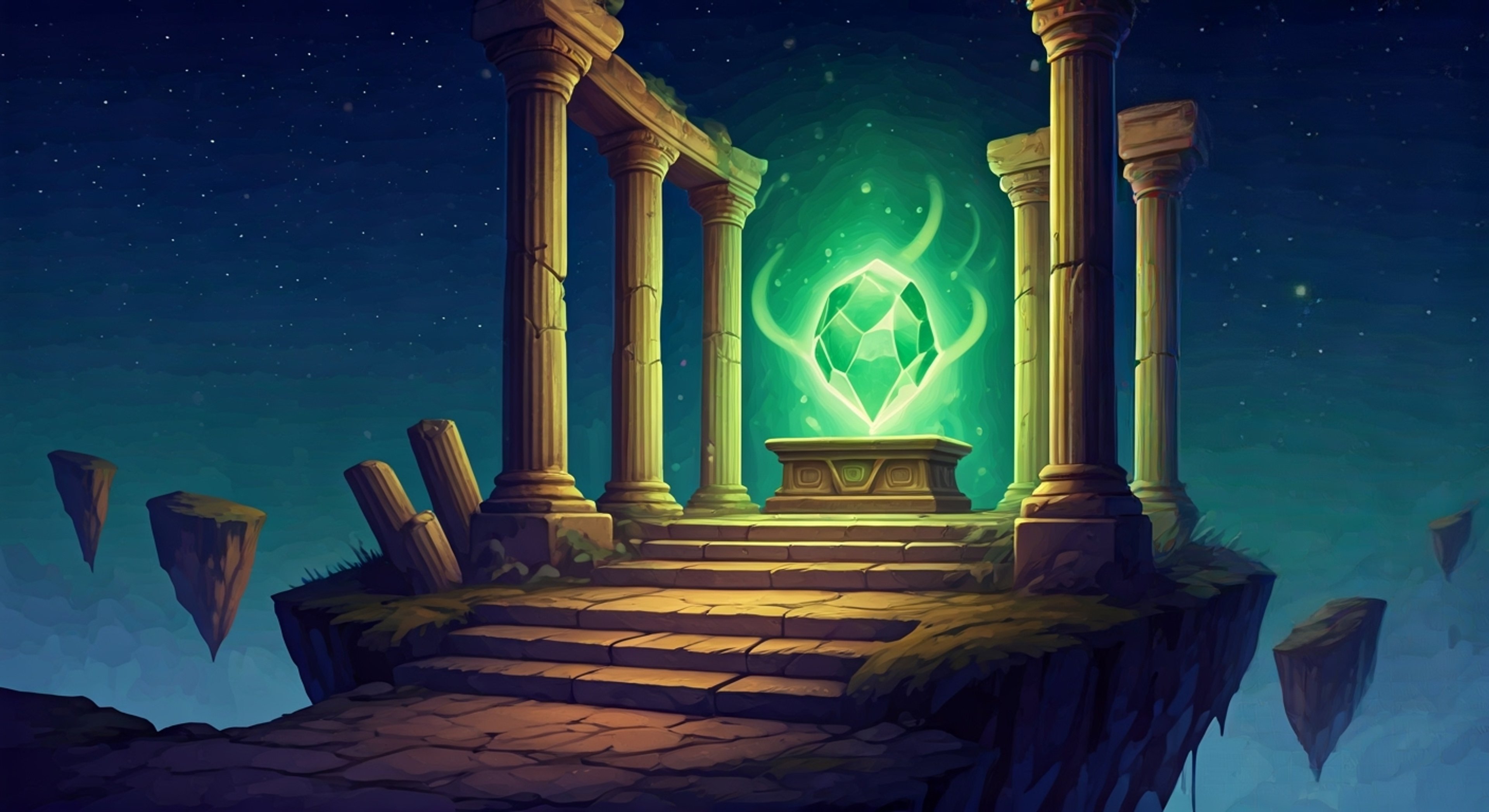 You find yourself on the floating Angel Island, drawn inexorably toward the pulsing green light of the Master Emerald. The ancient gem speaks directly into your mind, its voice resonating with both challenge and intrigue as it tests your resolve and worthiness. The air crackles with mystical energy as you approach the ornate altar, knowing that this confrontation will determine whether you can prove yourself to this legendary artifact of power.