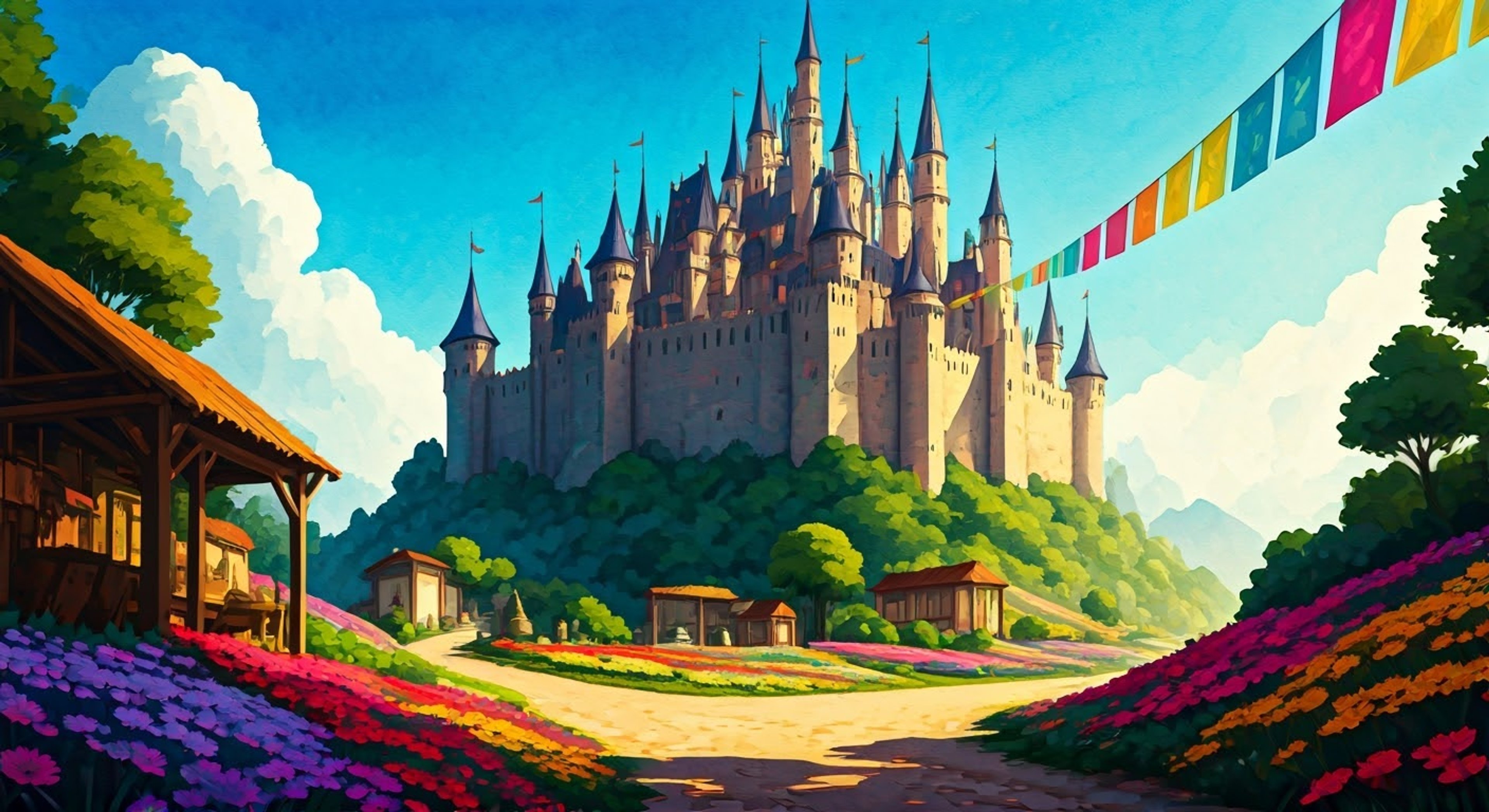 You arrive in Chromia seeking audience with its famously flamboyant ruler Scott, your guide through this vibrant realm of dyes and magic. Scott's heterochromatic eyes sparkle with mischief as he welcomes you to explore his colorful domain. Through meadows and magical workshops, you'll discover the secrets of his craft while he plays tricks and tells tales.