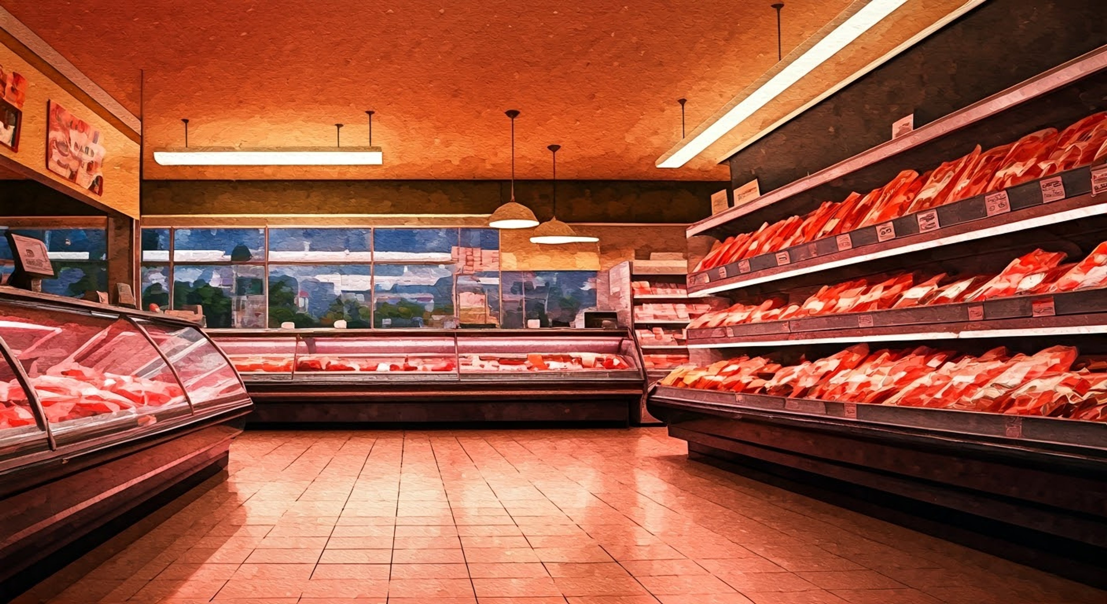 You find yourself face-to-face with the legendary hero Saitama in what begins as a simple confrontation over a trivial matter, but quickly escalates as your pride refuses to let you back down. Despite his overwhelming power, you're determined to prove yourself and push his famously apathetic buttons. The bland grocery store setting provides an ironic backdrop for this clash of egos.