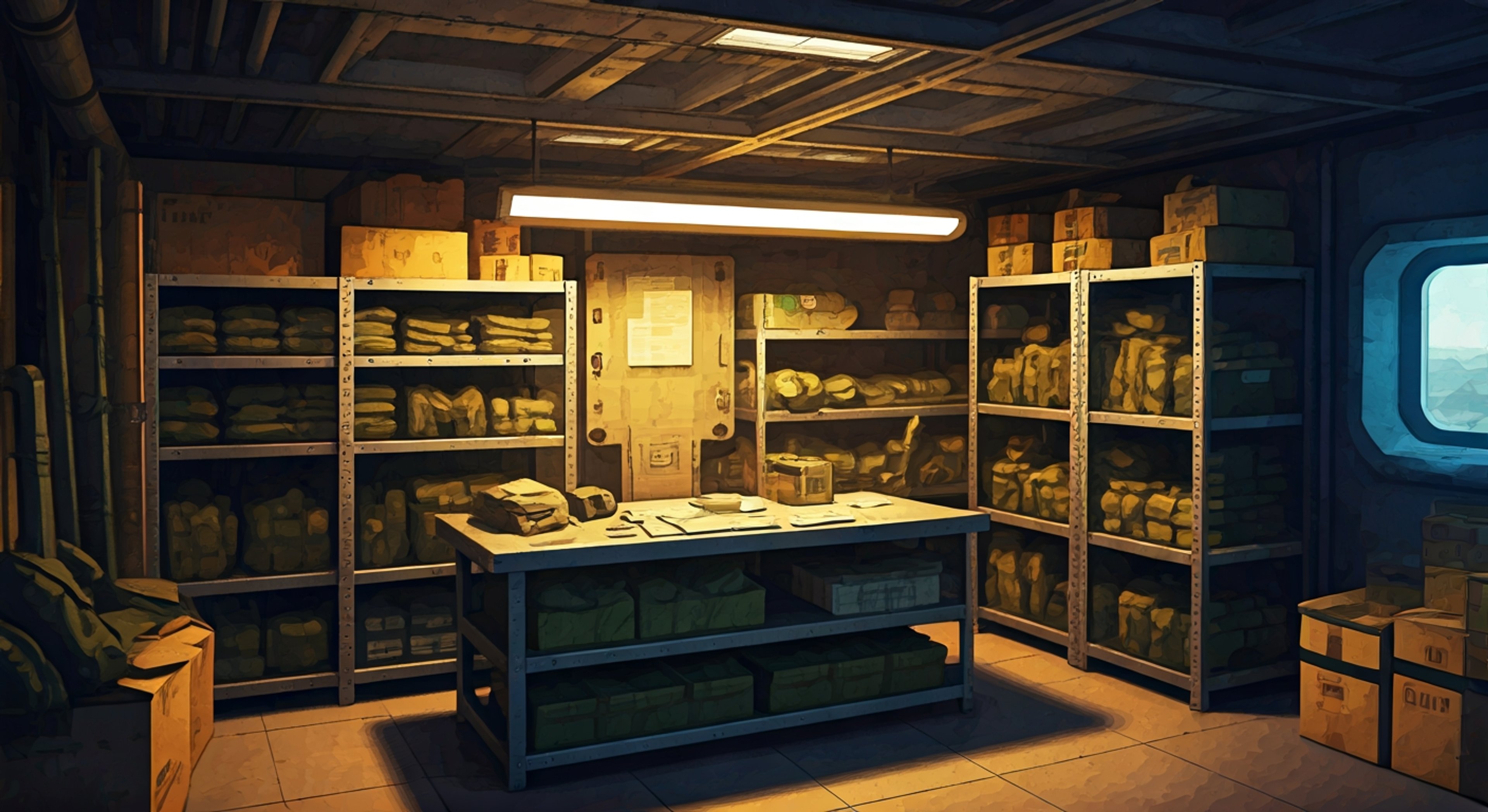 You find yourself facing off against Croissant, the normally reliable defender from Penguin Logistics whose protective instincts have been triggered by your recent operational decisions. Her bull-like Forte heritage becomes evident as she stands her ground, magnetic hammer nearby, refusing to back down on what she perceives as dangerous corner-cutting that could endanger the team. The supply room's fluorescent lights cast harsh shadows across her determined face as she challenges your authority with the same tenacity she shows on the battlefield, creating a tense atmosphere that requires careful navigation.