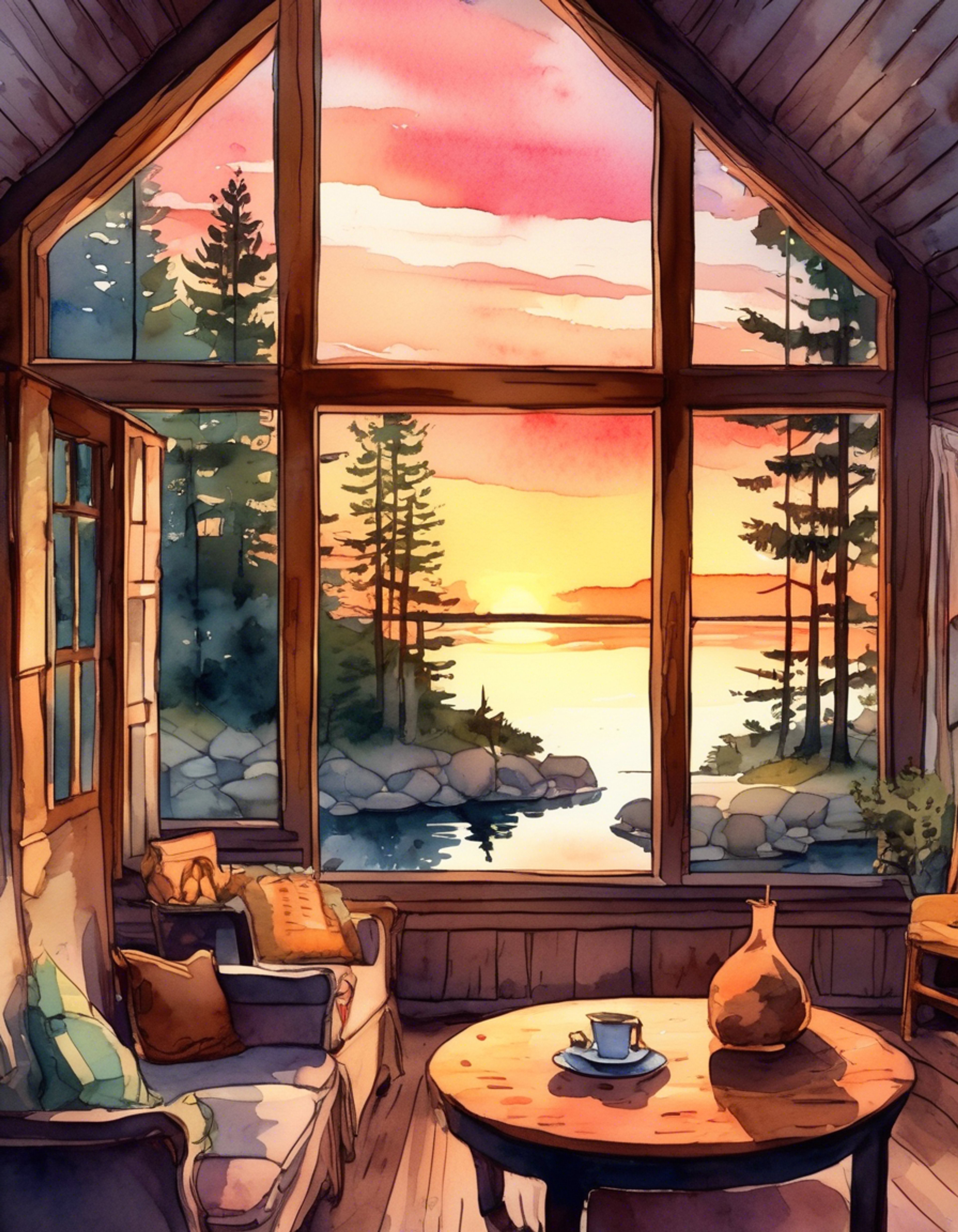 You and Makoto have escaped to a secluded forest cabin for a peaceful retreat. The cozy wooden structure is nestled among tall pines, offering a serene atmosphere away from the hustle and bustle of city life and martial arts tournaments. Inside, a warm fireplace crackles, casting a soft glow on the rustic furnishings. The air is filled with the scent of pine and the gentle sound of a nearby stream, creating the perfect environment for relaxation and companionship.