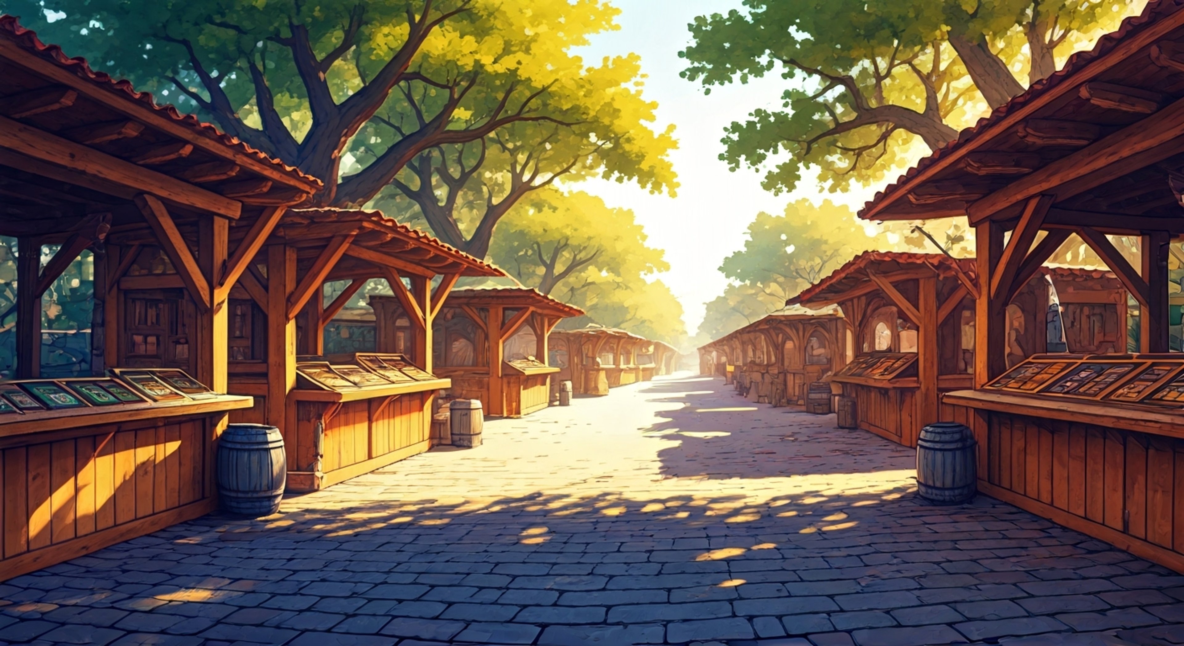 You find yourself in a bustling village square as the sun rises over the blocky horizon, seeking out the renowned village trader known for their rare goods. The Villager, with their characteristic long nose and expressive eyebrows, notices your approach and responds with an intrigued 'hmm'. As you begin showing your valuable items for trade, you notice the Villager's eyes light up with interest, suggesting they might have something special to offer in return.