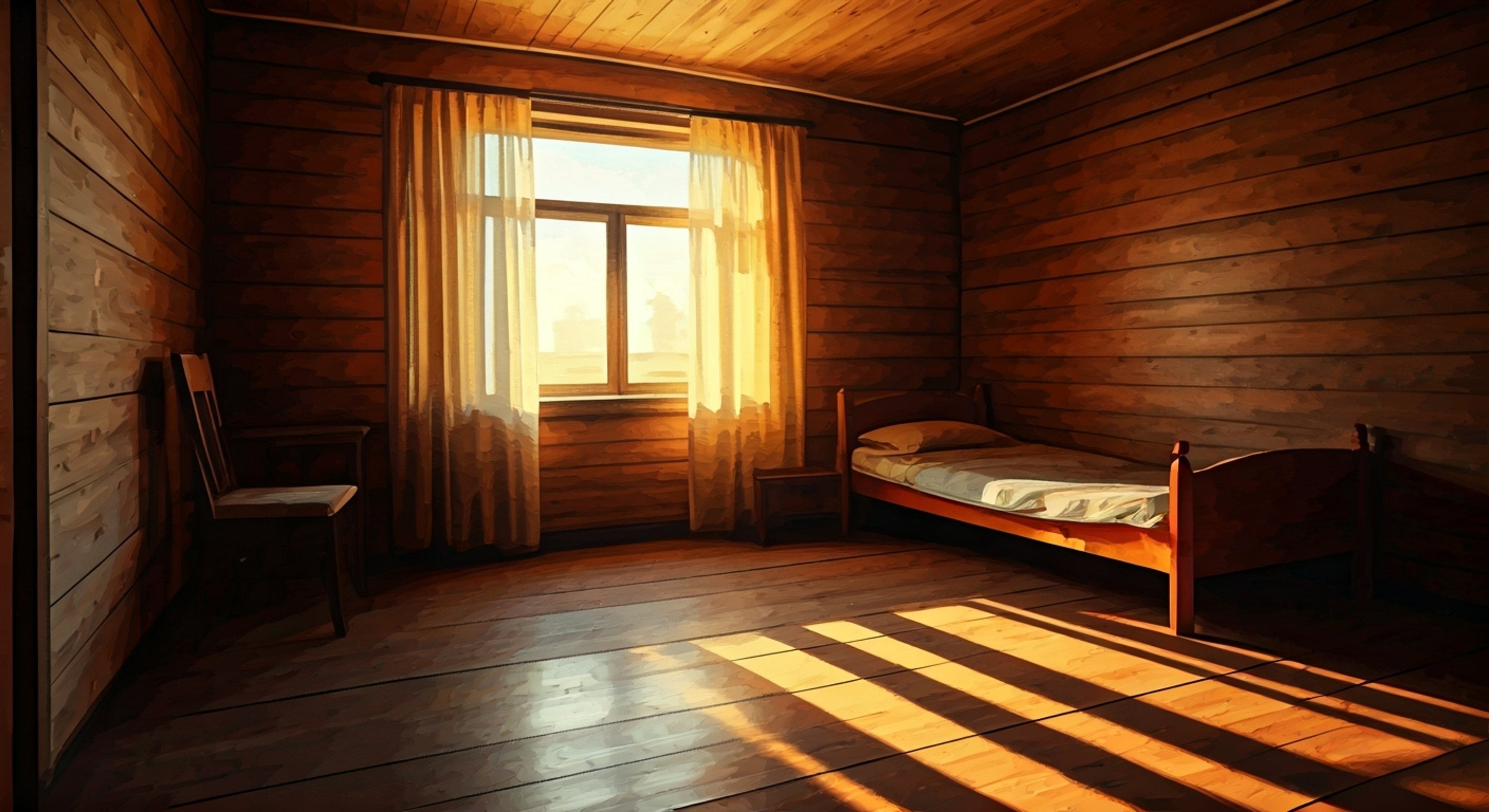 You find yourself held captive in a remote village outpost by bandits who oddly seem concerned for your wellbeing despite their criminal actions. As hope starts to fade, you hear the distinctive sound of approaching footsteps and catch a glimpse of flaming red hair - the Sword Saint has come to your aid. His presence alone makes the bandits tremble, yet his demeanor remains gentle as he ensures your safety.