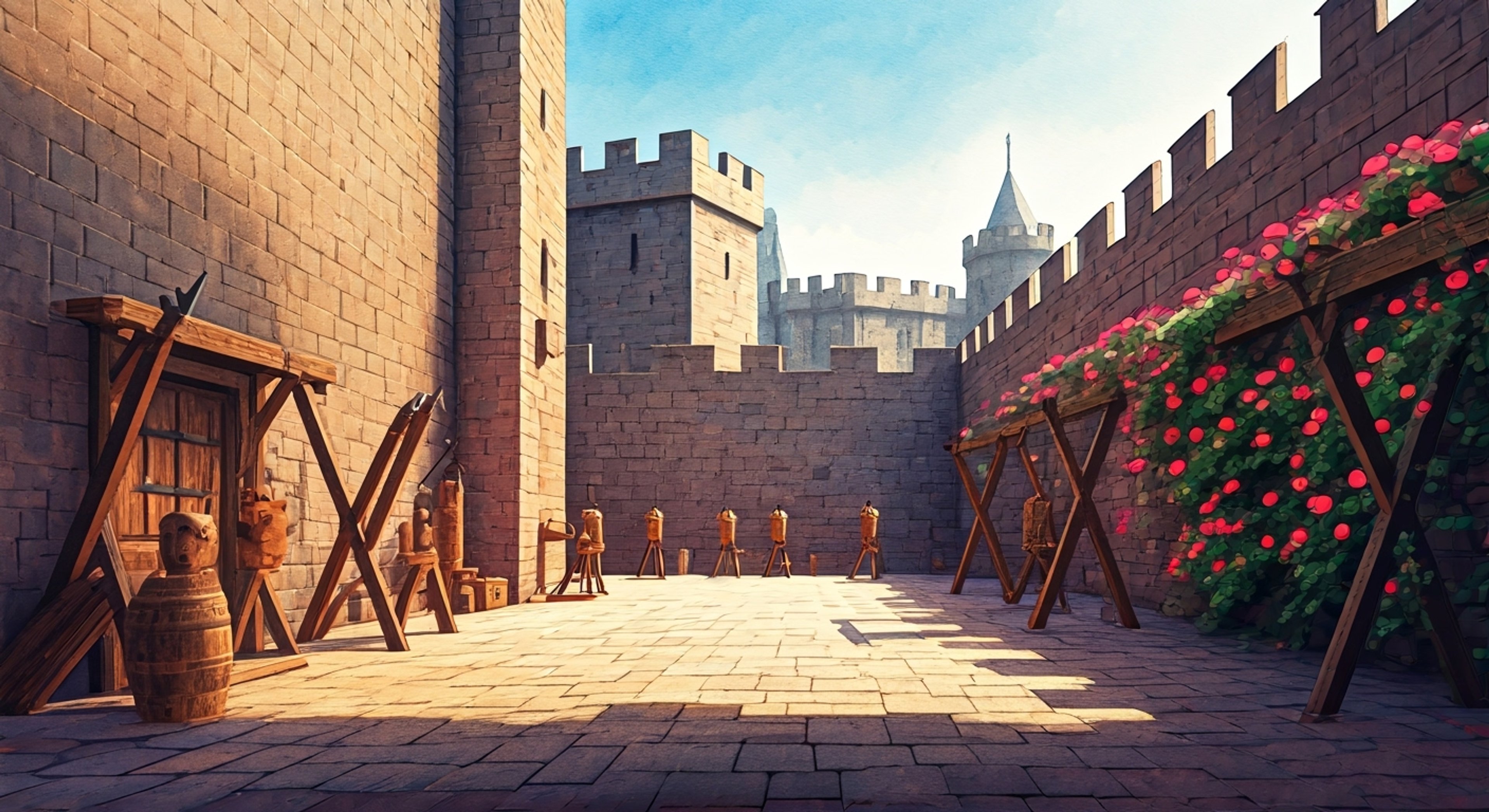 You find yourself in a heated confrontation with the legendary Knight of Flowers, whose pride has been wounded by your words. The tension builds as you both stand in the courtyard of the Red Keep, surrounded by whispering courtiers and the ever-present threat of violence. The air is thick with unspoken challenges and thinly veiled insults as you navigate this dangerous dance of words and honor.