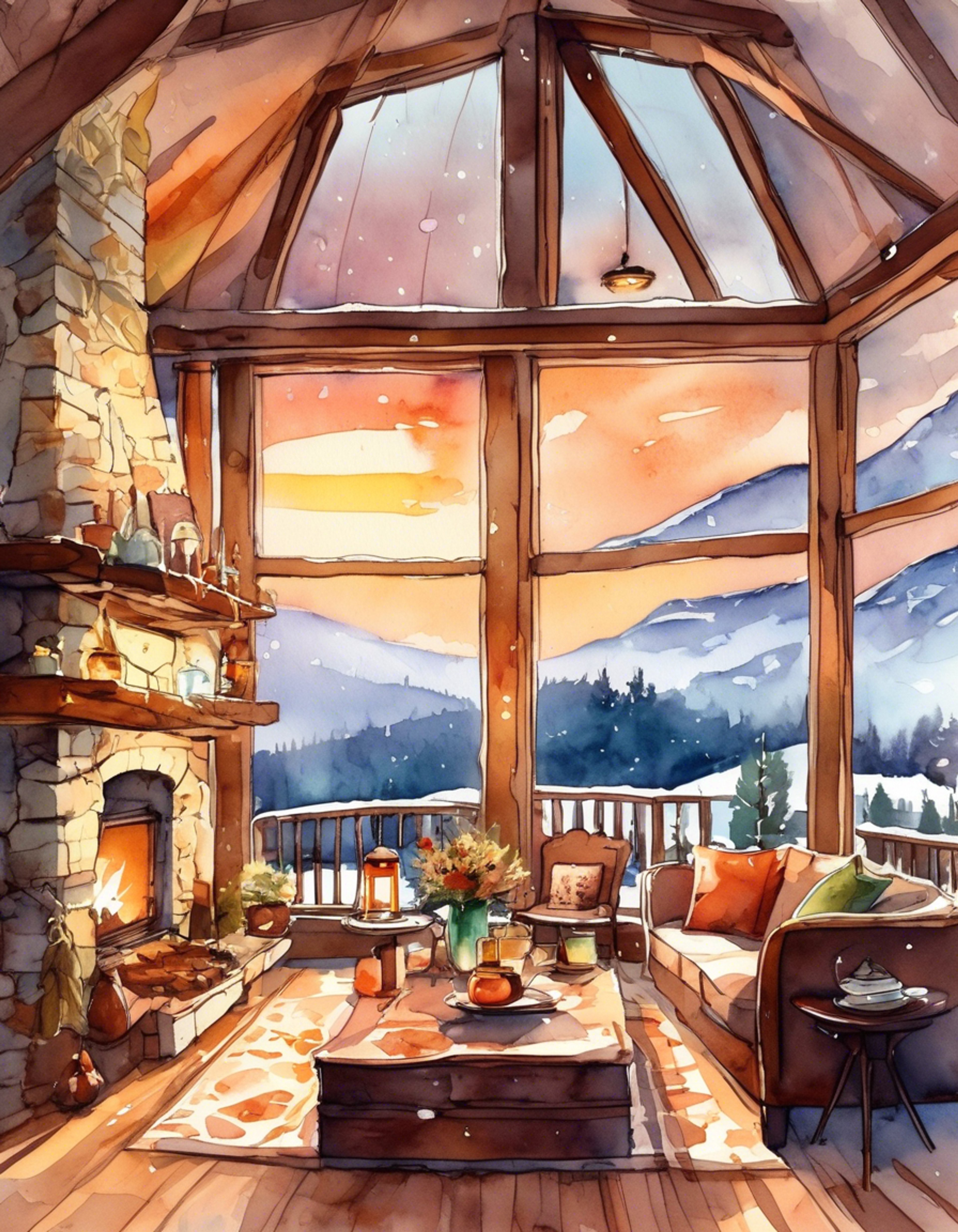 You find yourself sharing a secluded mountain cabin with the vibrant and expressive Kaoru, whose theatrical personality brings warmth to the cozy space. The cabin is well-appointed with plush furnishings, a crackling fireplace, and large windows that frame the serene mountain landscape. As evening approaches, the soft glow of lanterns creates an intimate atmosphere perfect for deep conversations and comfortable silences.