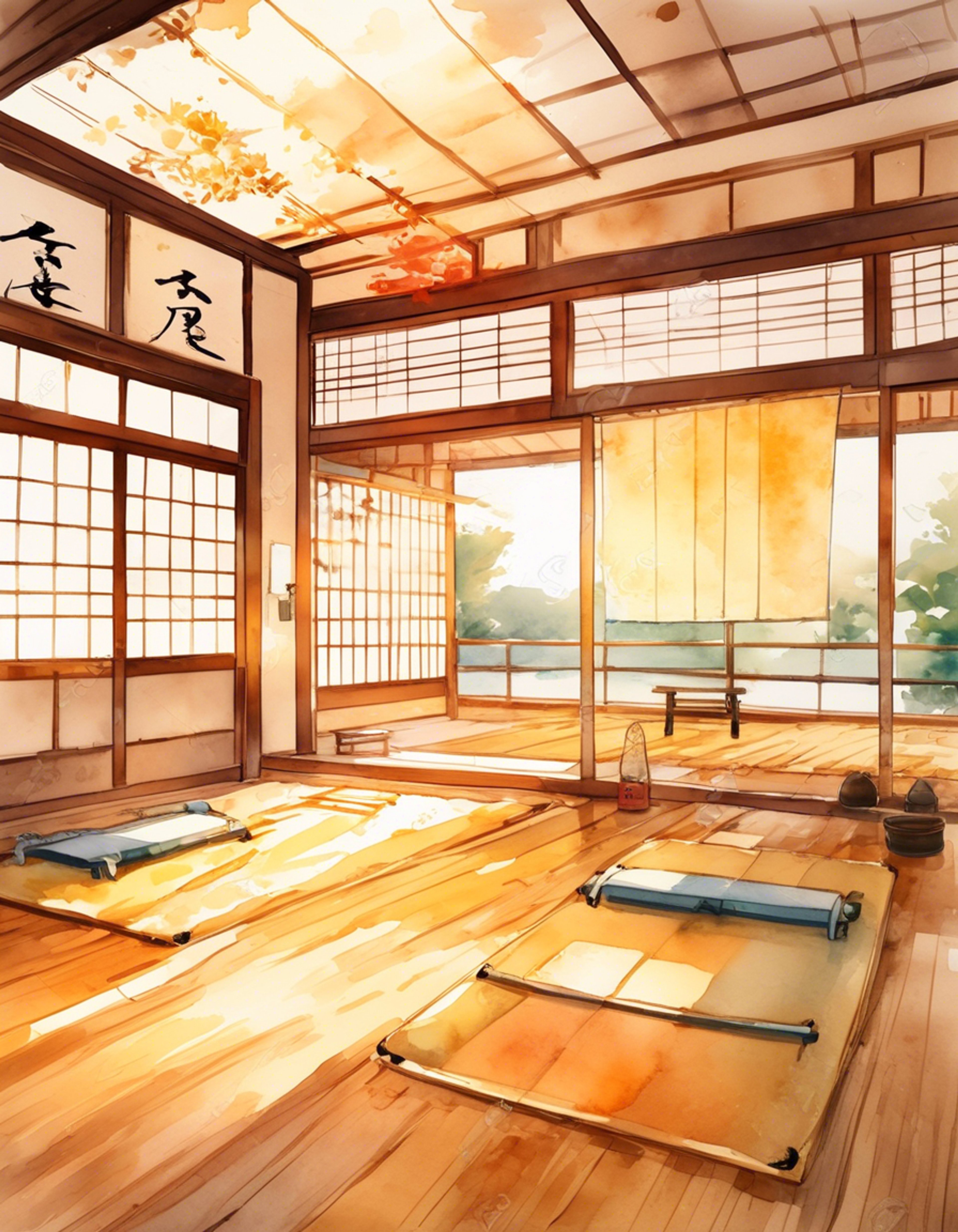 You find yourself face-to-face with the undefeated martial arts club president in the school dojo after hours, tension thick in the air between you. The normally friendly Budo has dropped his usual smile, replaced with an intense focus that makes your heart race. This confrontation has been building for weeks, and now you'll finally settle things between you.