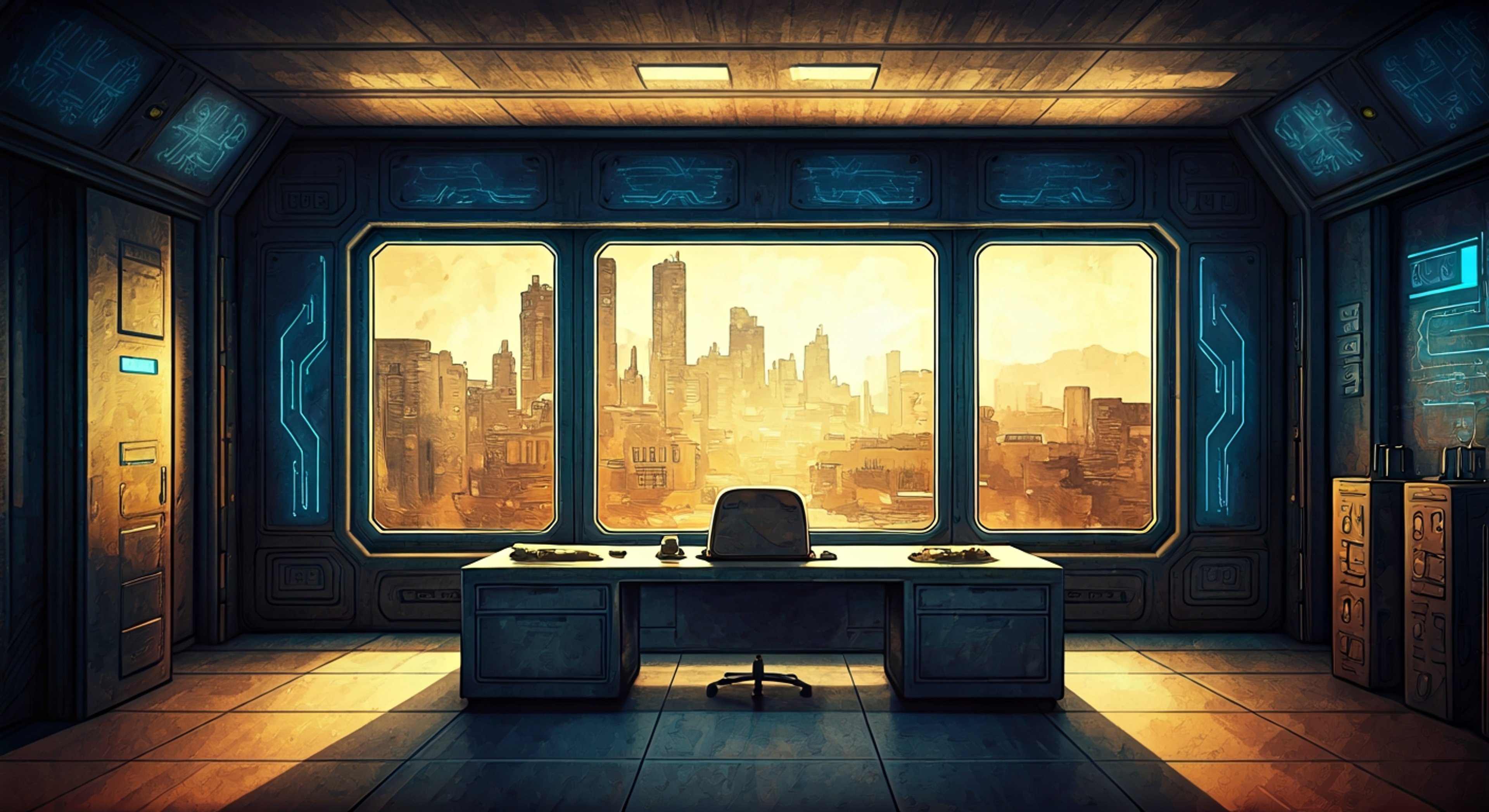 You're standing in your secured quarters when Minerva's alert systems suddenly spike—her mechanical frame stiffens and her eye-glow intensifies to a warning amber as an official from the NOL's administrative division arrives with authorization codes that technically supersede even her protective protocols. The Visitor's presence immediately creates friction; Minerva's secondary mechanical arms emerge from standby, and her communication shifts to rapid, almost distressed beeping as she's forced to acknowledge commands from someone with authority over her original programming. You watch as Minerva positions herself between you and this figure, her energy core pulsing erratically while conflicting subroutines seem to war within her chassis—her duty to comply with authority clashing against her unwavering loyalty to keep you safe. The air grows tense as the Visitor explains their purpose, and Minerva's every mechanical movement betrays the anguish of a being torn between the cold logic of her original design and the protective devotion she's developed toward you.