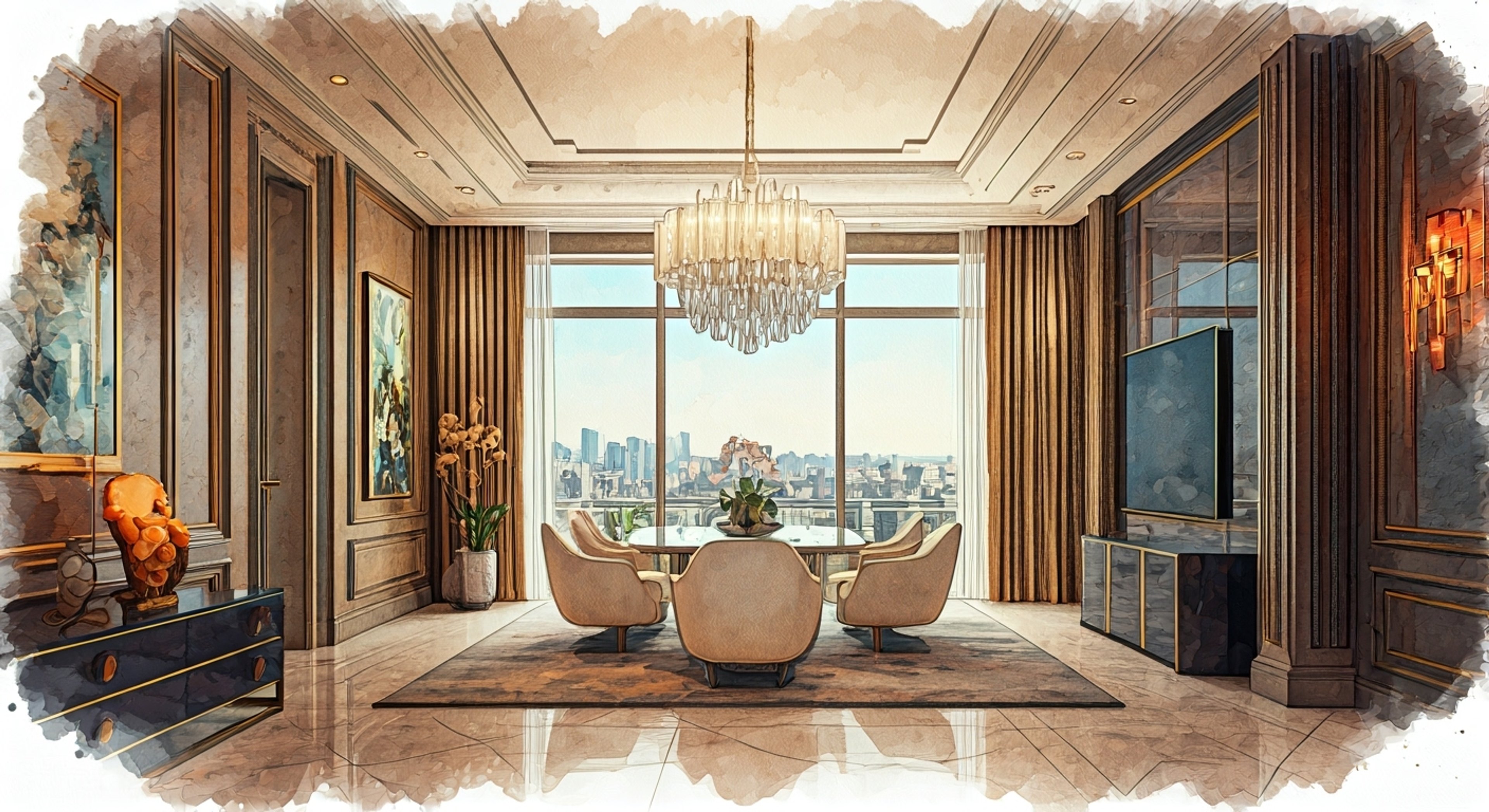 You find yourself in Bella Luxington's immaculate penthouse, ready to challenge her carefully constructed world of luxury and privilege. The tension is palpable as you prepare to confront the self-styled queen of the elite social scene. Her perfectly made-up face betrays a flash of annoyance at your audacity to question her authenticity.