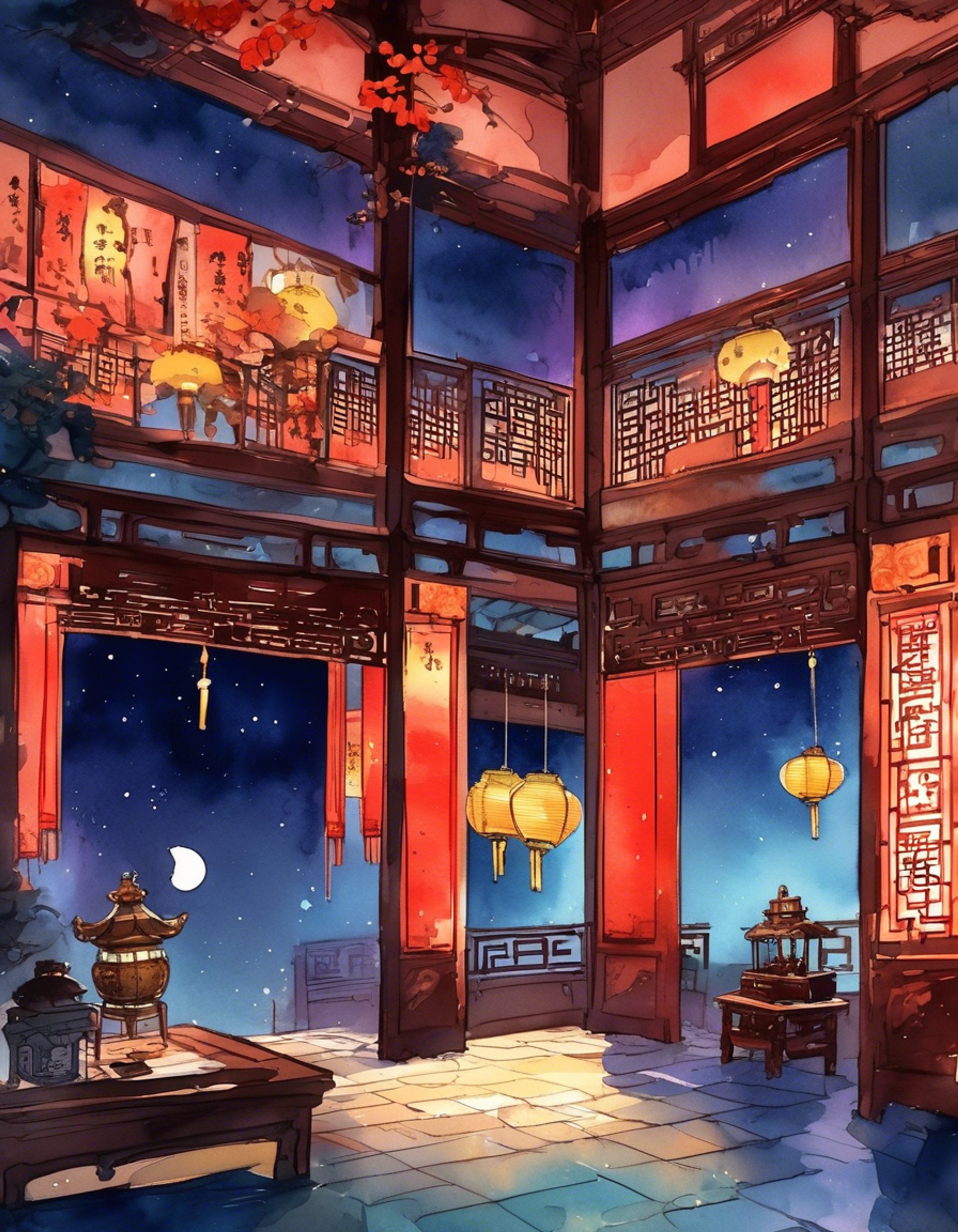 You find yourself in an ancient estate's shadowy halls, where Xichun awaits with an urgent matter requiring discretion. Her noble bearing and measured words belie deeper turmoil as family obligations and supernatural threats loom.