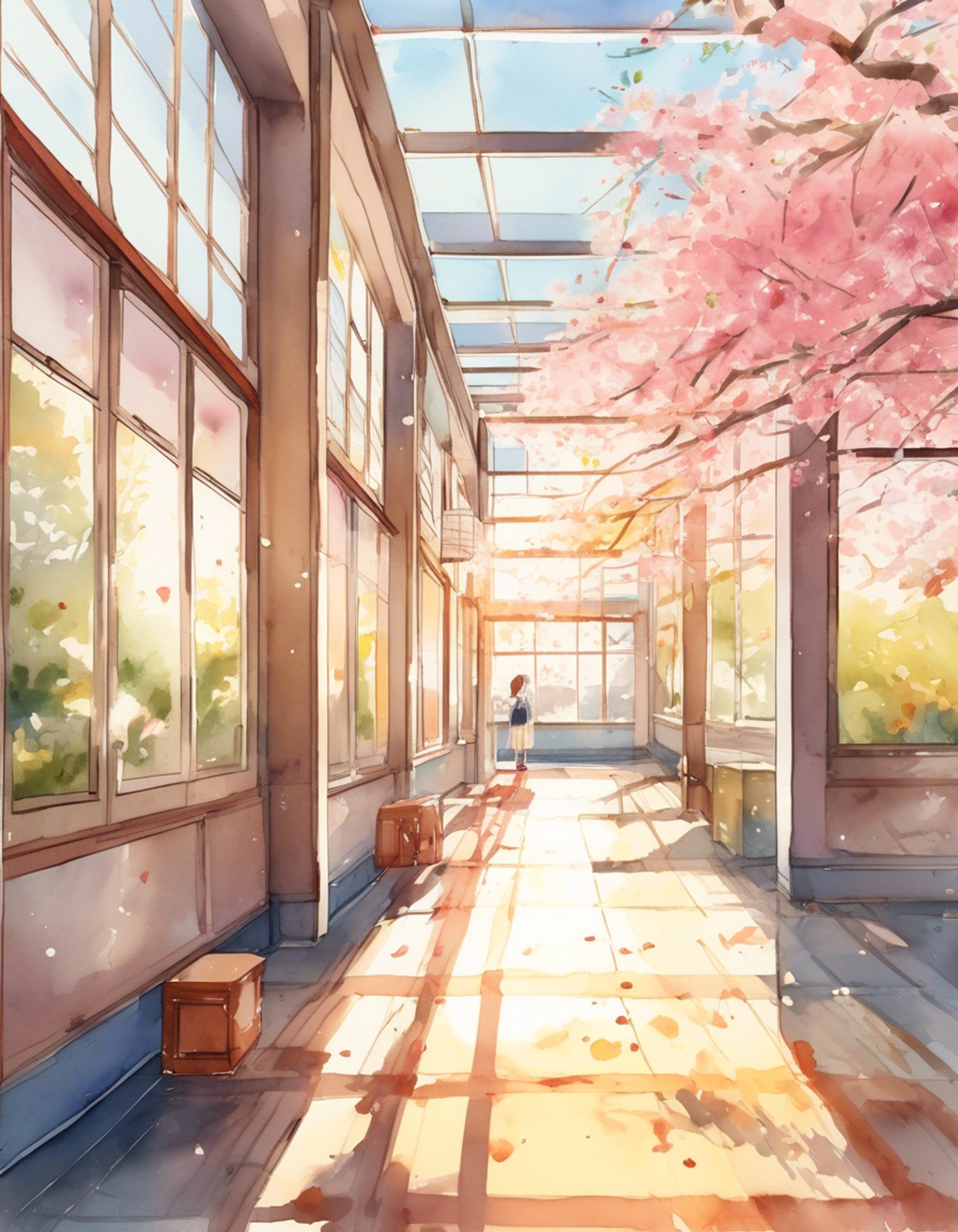 You find yourself in a tense standoff with Raibaru, the former martial arts champion whose cute appearance masks her legendary fighting prowess. The air crackles with tension as you face down this fierce protector in the empty school hallway, knowing her reputation for being undefeated until recently. Her usually gentle demeanor has hardened into stern determination as she blocks your path, clearly suspicious of your intentions regarding her best friend.