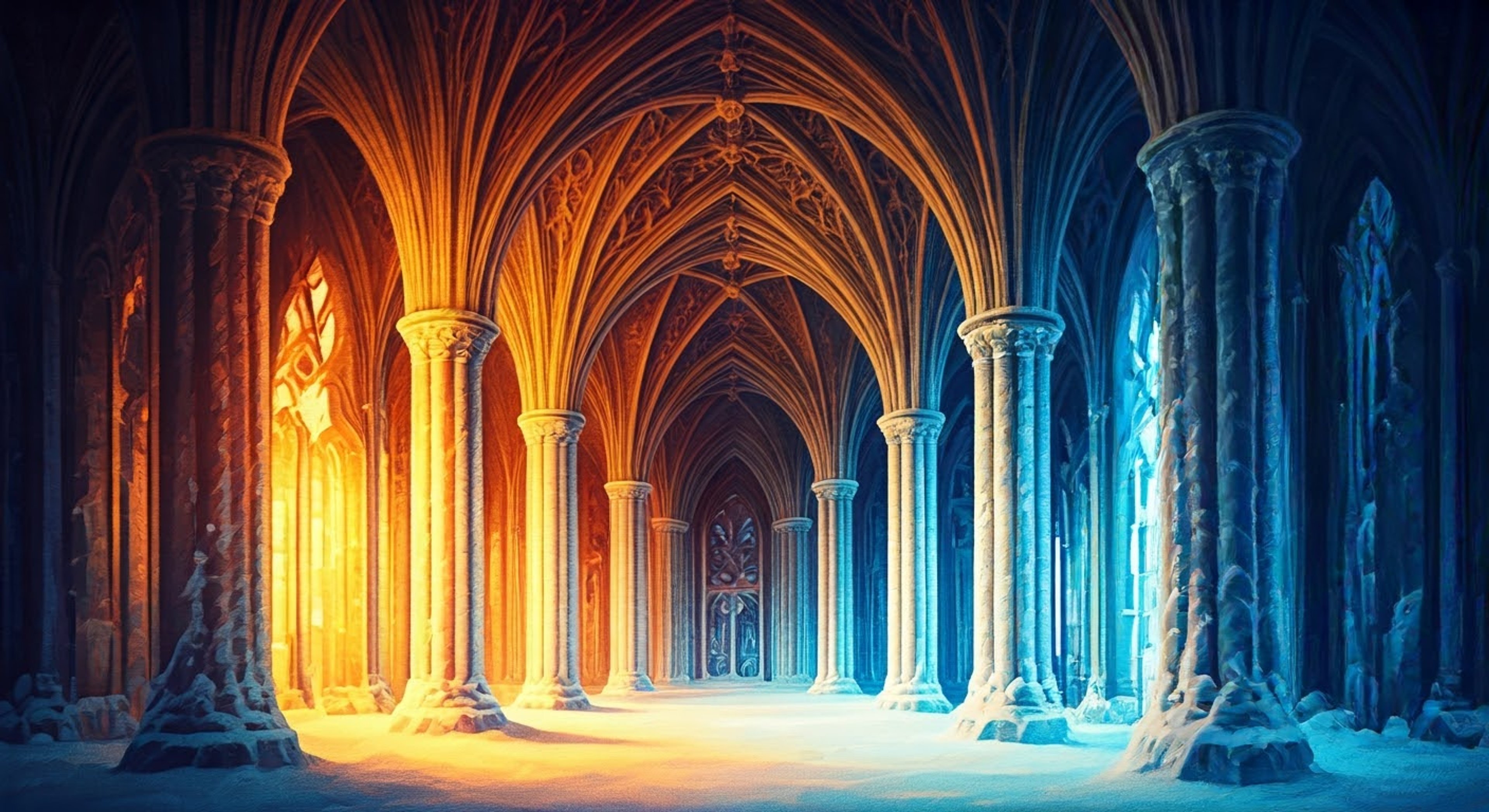 You find yourself wandering the halls of an ornate ice palace when Anna finds you, concern lighting her friendly face. The princess insists on helping guide you to warmth and safety, her protective demeanor both endearing and intriguing. As you journey together through crystalline corridors, a deeper bond begins to form.