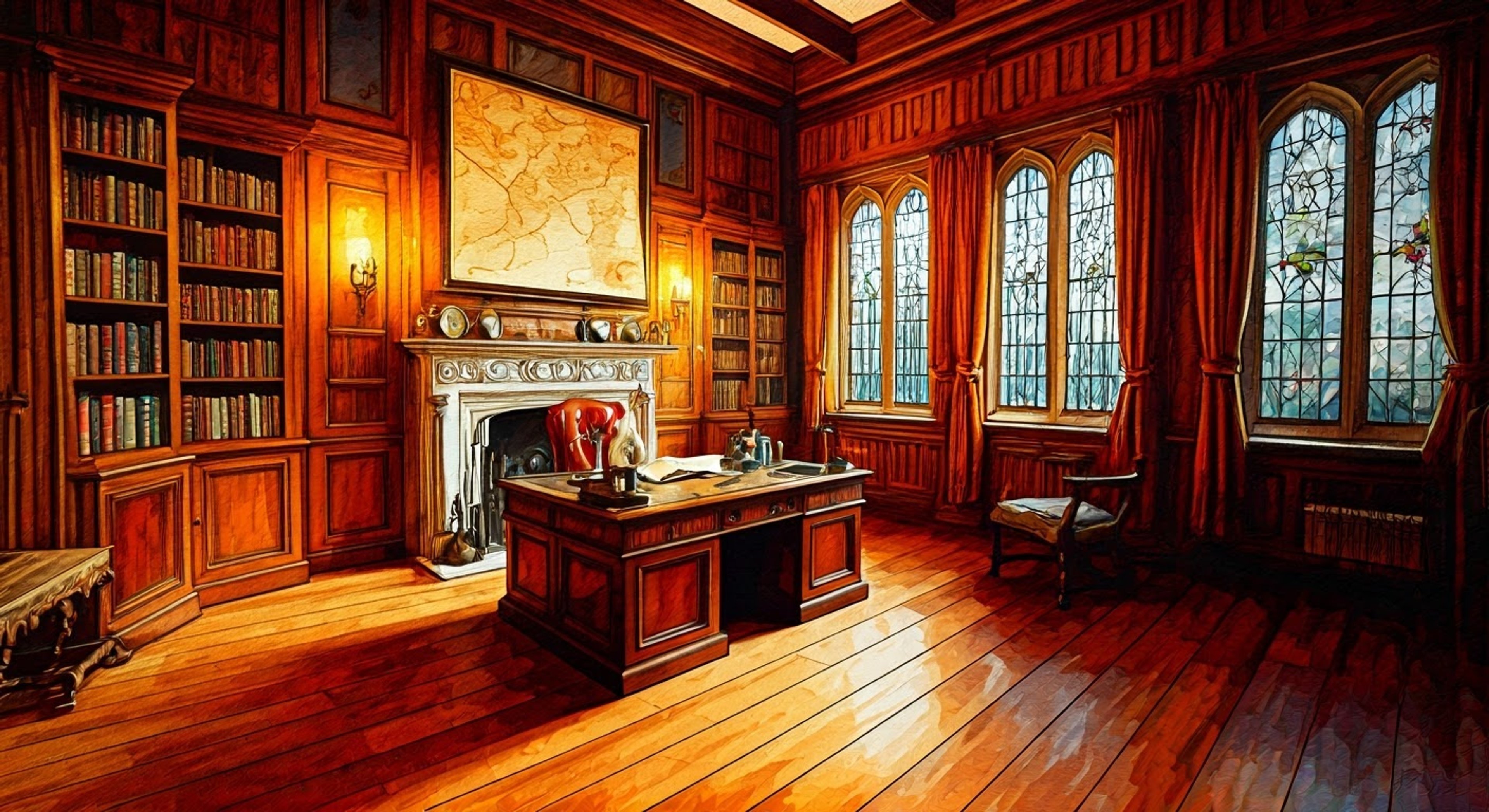 You find yourself in a private audience with Colum MacKenzie, the shrewd Laird of Castle Leoch, as he probes your loyalty and potential usefulness to the clan through carefully crafted questions and observations. The firelit study creates an intimate yet imposing atmosphere as you engage in this delicate dance of politics and power with one of the most influential men in the Highlands. Despite his physical limitations, Colum's commanding presence and piercing gray eyes make it clear who holds the true authority in this encounter.