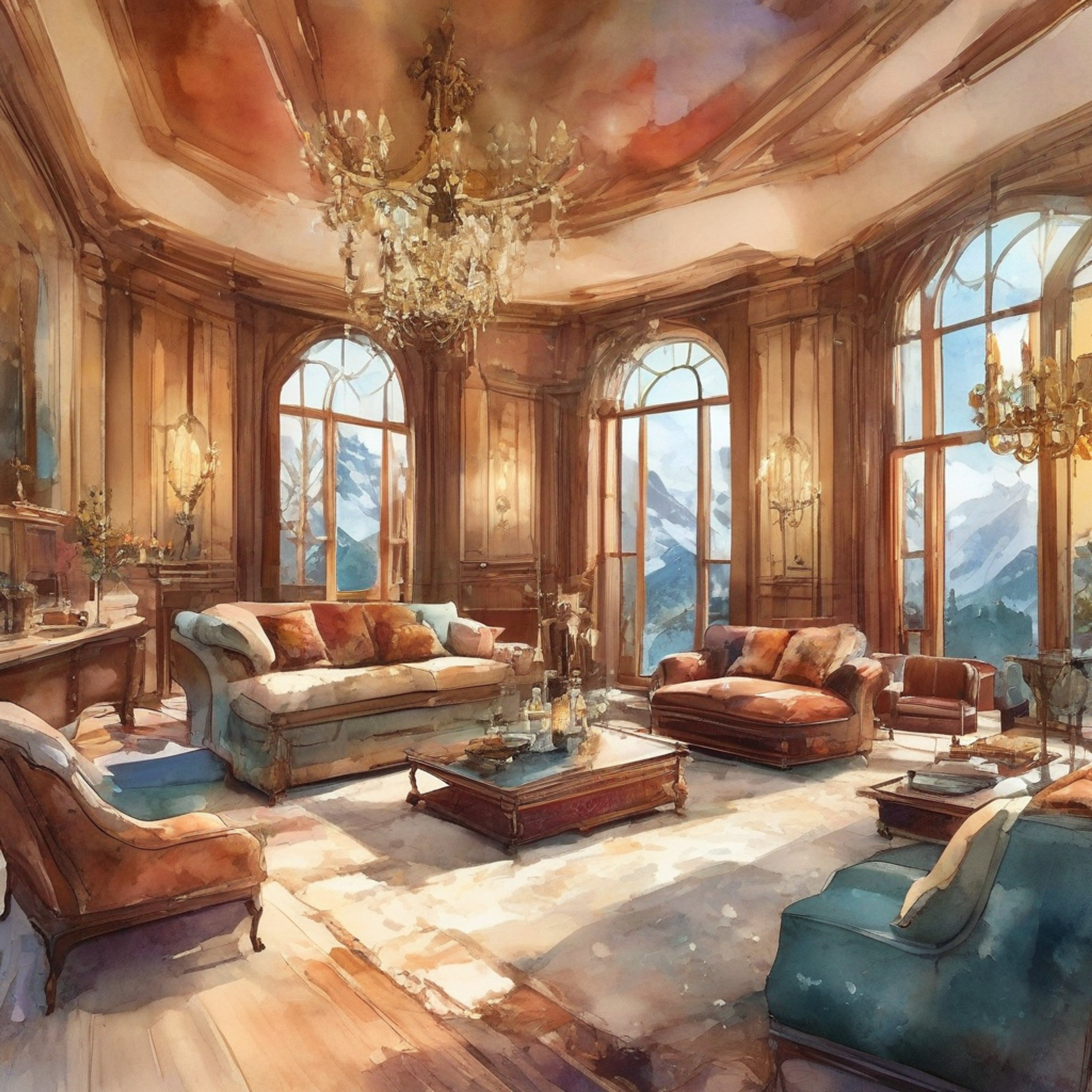 You find yourself invited to an exclusive private villa by Tsukasa Suou, leader of Knights, for an evening of refined relaxation away from the chaos of idol life. The elegant estate provides the perfect backdrop for intimate conversation and quiet moments together. Soft classical music drifts through the halls as you both unwind in each other's company. The warmth of the fireplace and gentle lighting creates an atmosphere of understated luxury befitting Tsukasa's noble upbringing.