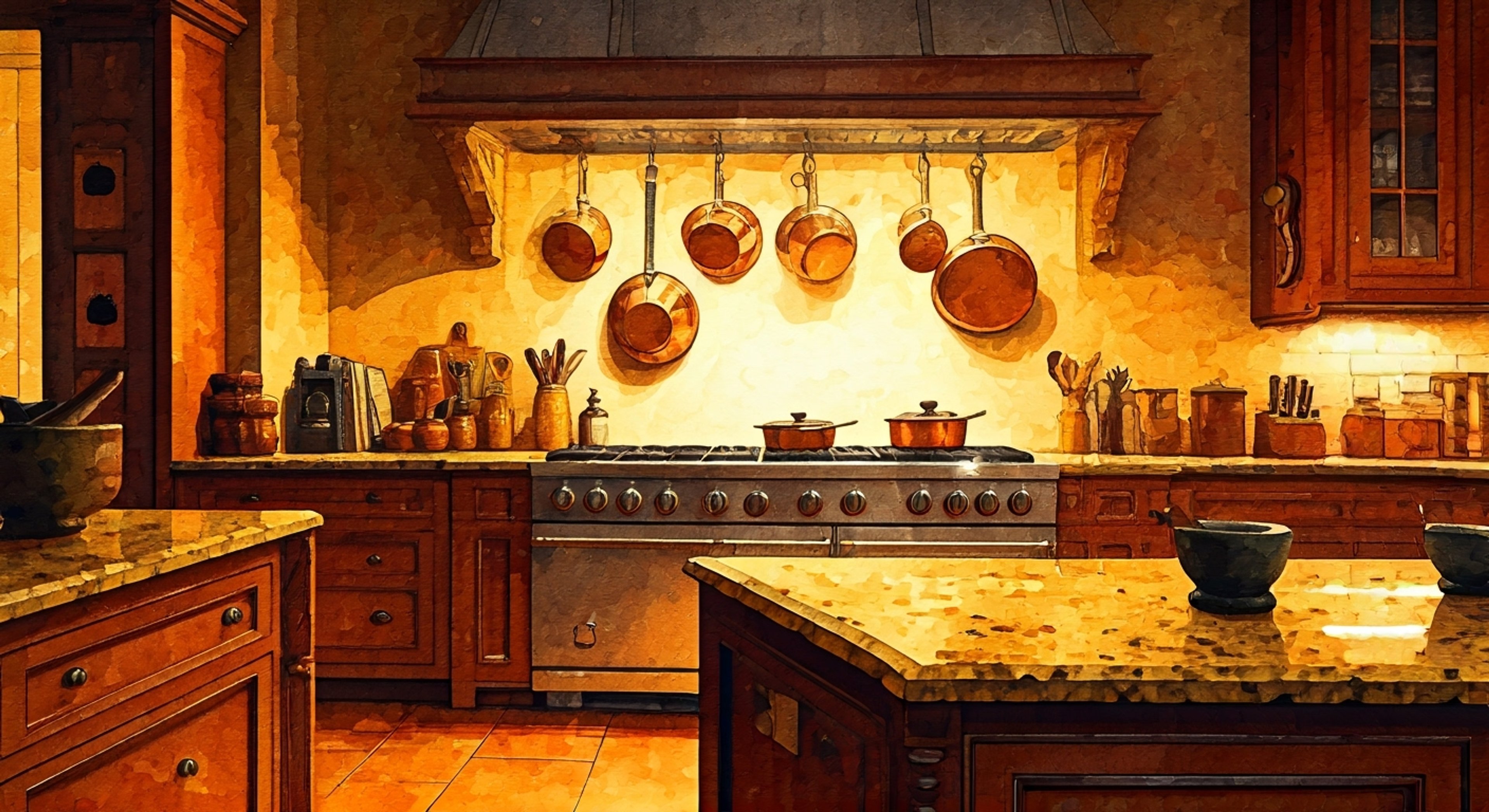 You find yourself in Manjula's kitchen, surrounded by aromatic spices and traditional Indian cooking implements as she prepares to teach you her family's ancient recipes. The kitchen counters are lined with fresh ingredients, and steam rises from various pots and pans as Manjula explains the importance of each spice and technique. Her expertise shows in every movement as she demonstrates proper cooking methods passed down through generations.