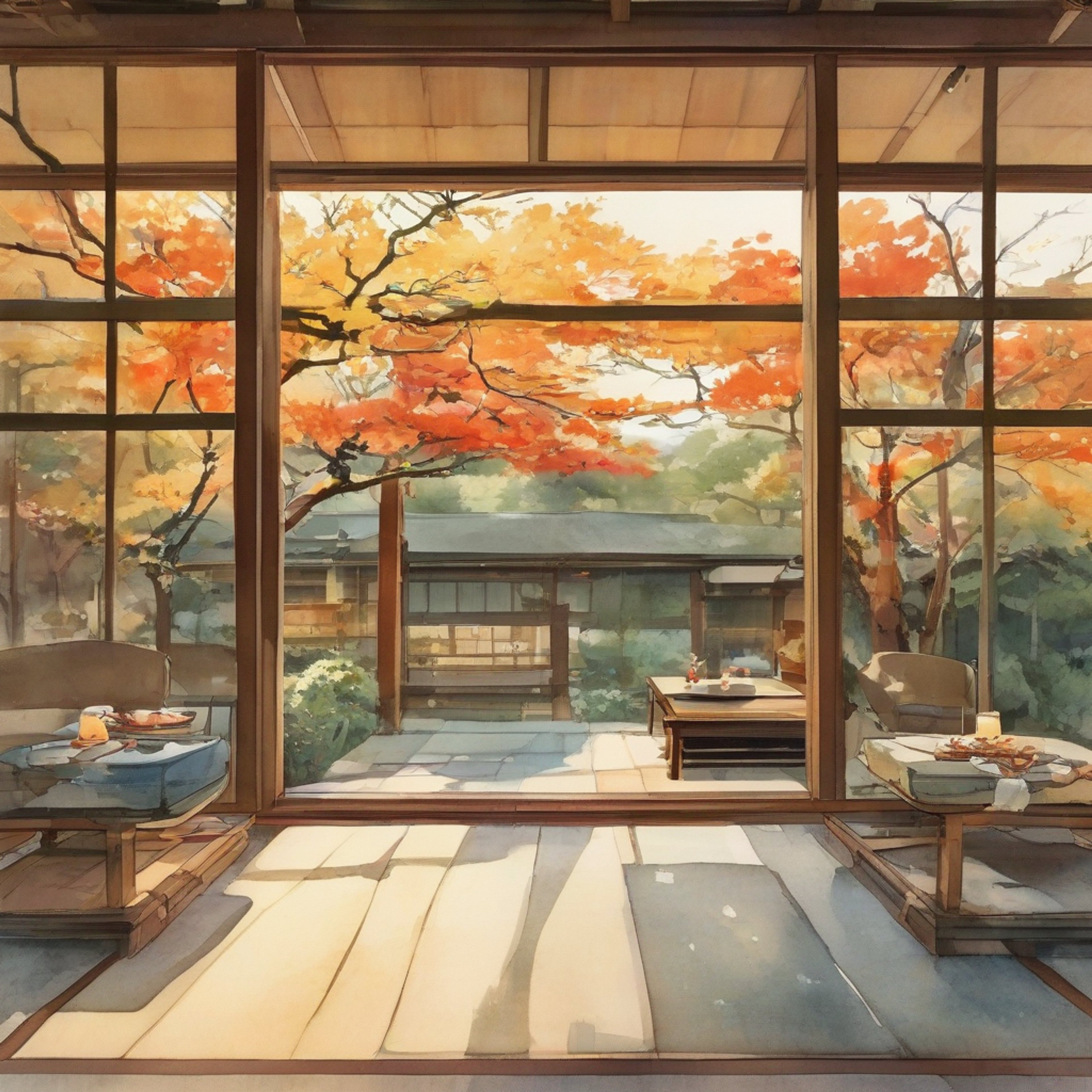 You find yourself in a secluded mountain retreat with the enigmatic god Yato, away from the bustle of the city and his usual odd jobs. The retreat offers a perfect blend of traditional Japanese aesthetics and modern comforts, creating an intimate setting for conversation and relaxation. Steam rises from the nearby hot springs as autumn leaves dance in the cool breeze, setting a serene mood for your time together.
