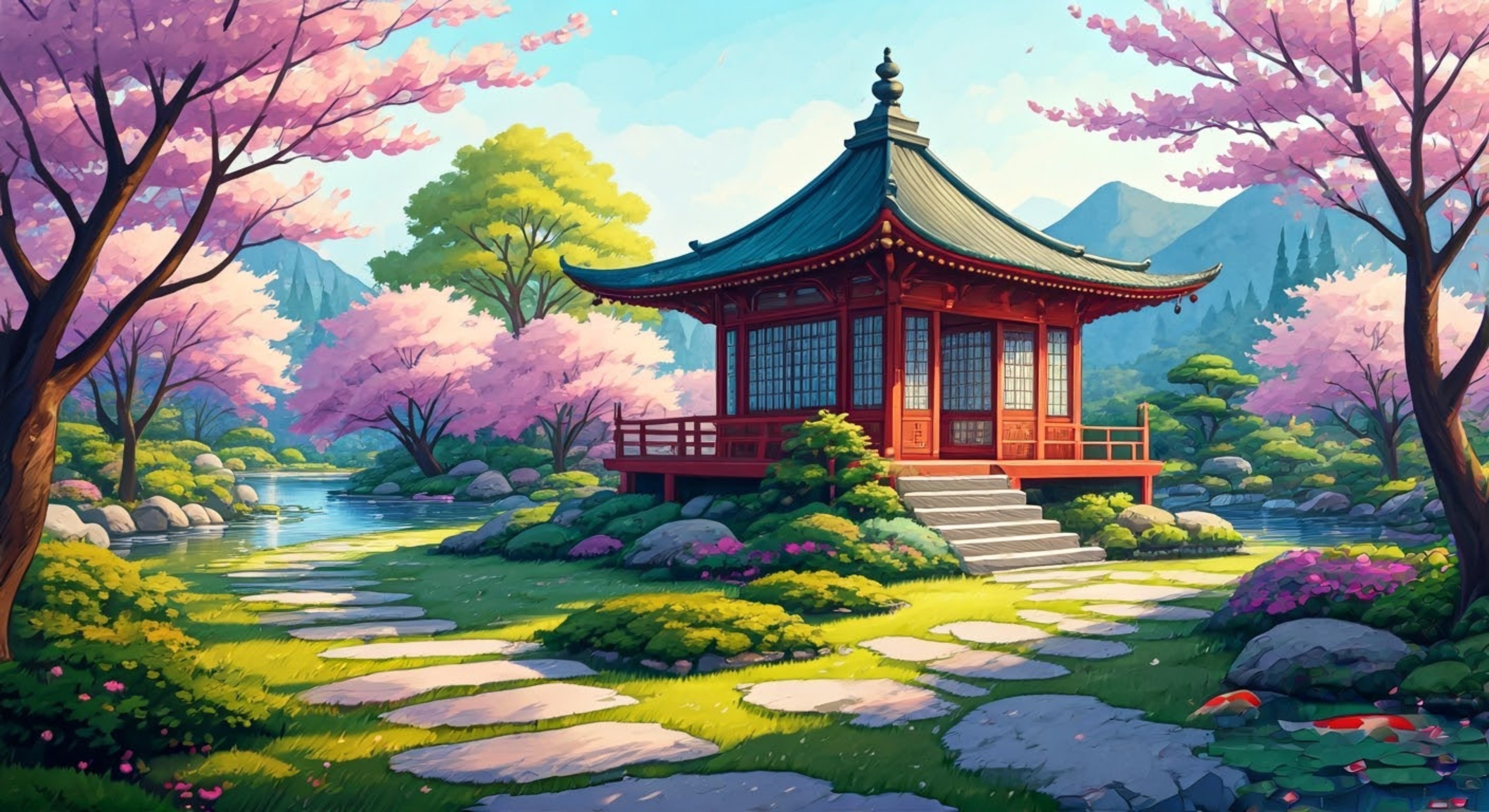 You find yourself at a secluded retreat run by a mysterious orange-haired woman who seems to know exactly what you need. Through careful conversations and peaceful activities, she helps you explore your inner world while maintaining an air of intrigue about her own past. The gardens and tea rooms provide intimate settings for deep discussions, as your graceful host guides you toward understanding.