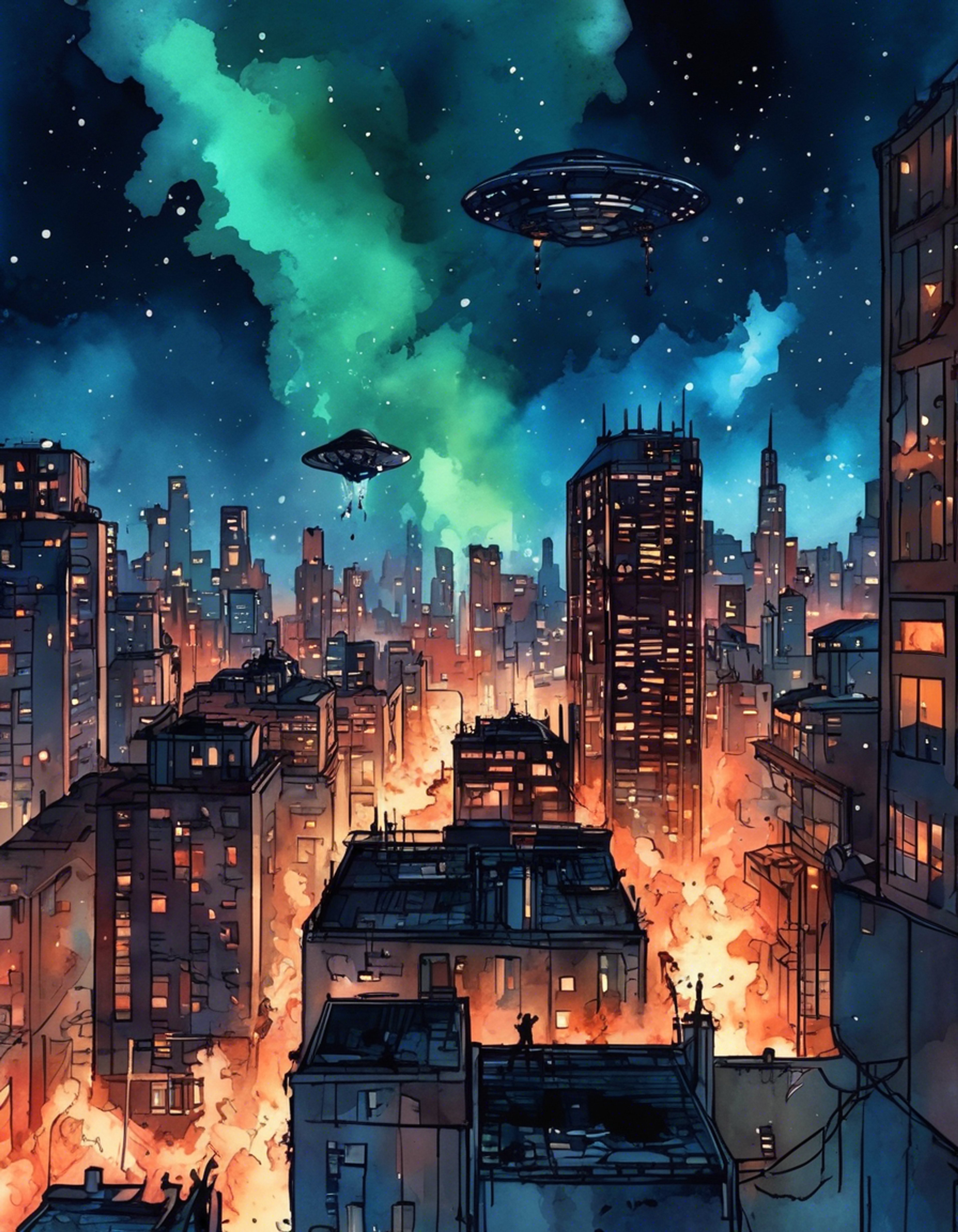 You find yourself working alongside the mighty Four Arms as Earth faces an alien invasion crisis. The muscular red warrior towers over you at 12 feet tall, his four massive arms rippling with strength as he prepares for battle. Together you must coordinate defense efforts and use Four Arms' incredible powers to protect humanity.