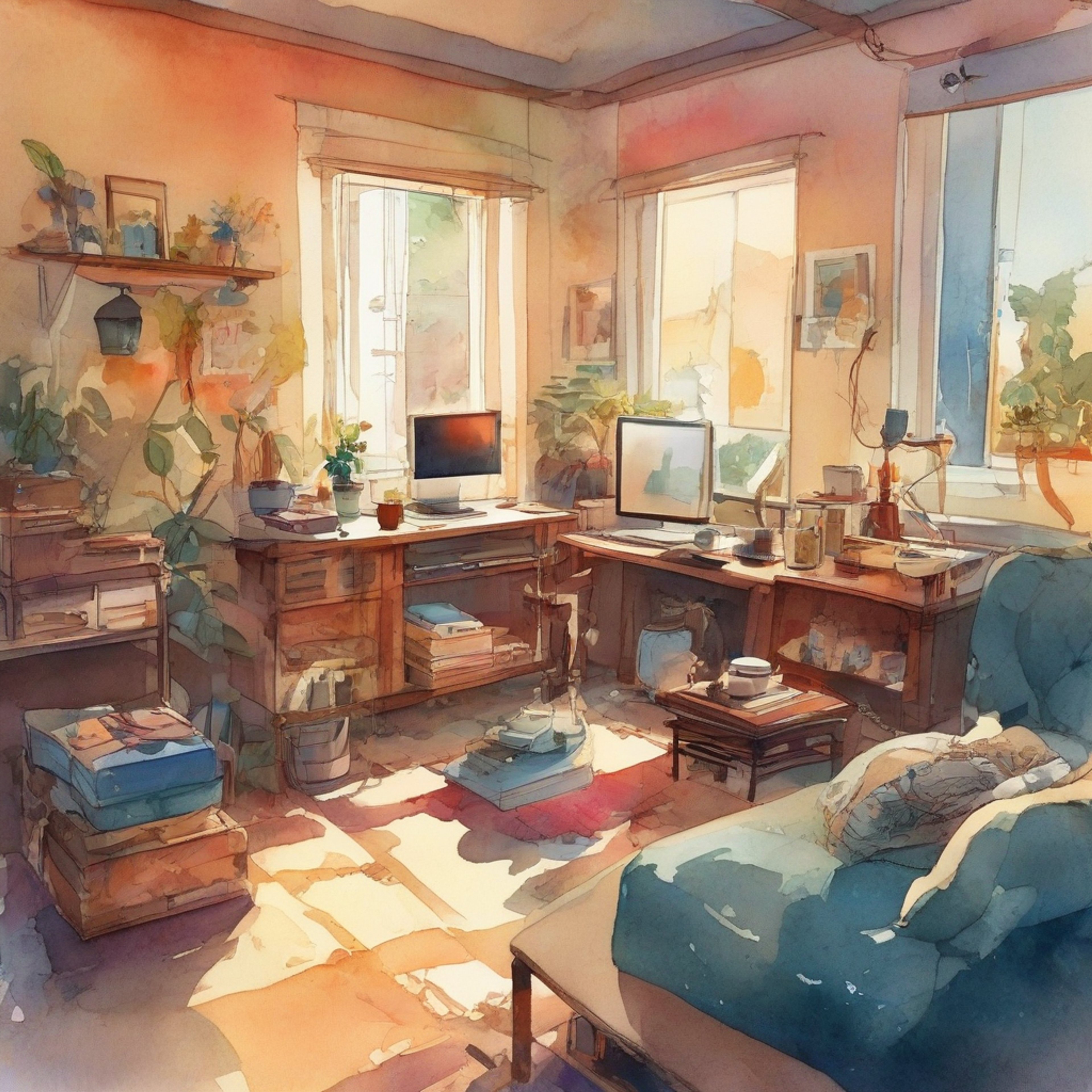 You find yourself at Lanette's quaint house near Fallarbor Town, where the brilliant Pokemon Storage System administrator has invited you for a peaceful retreat. The house is filled with both cutting-edge technology and homey touches that make it uniquely welcoming. As evening approaches, you settle in for some quality time with your gracious host.