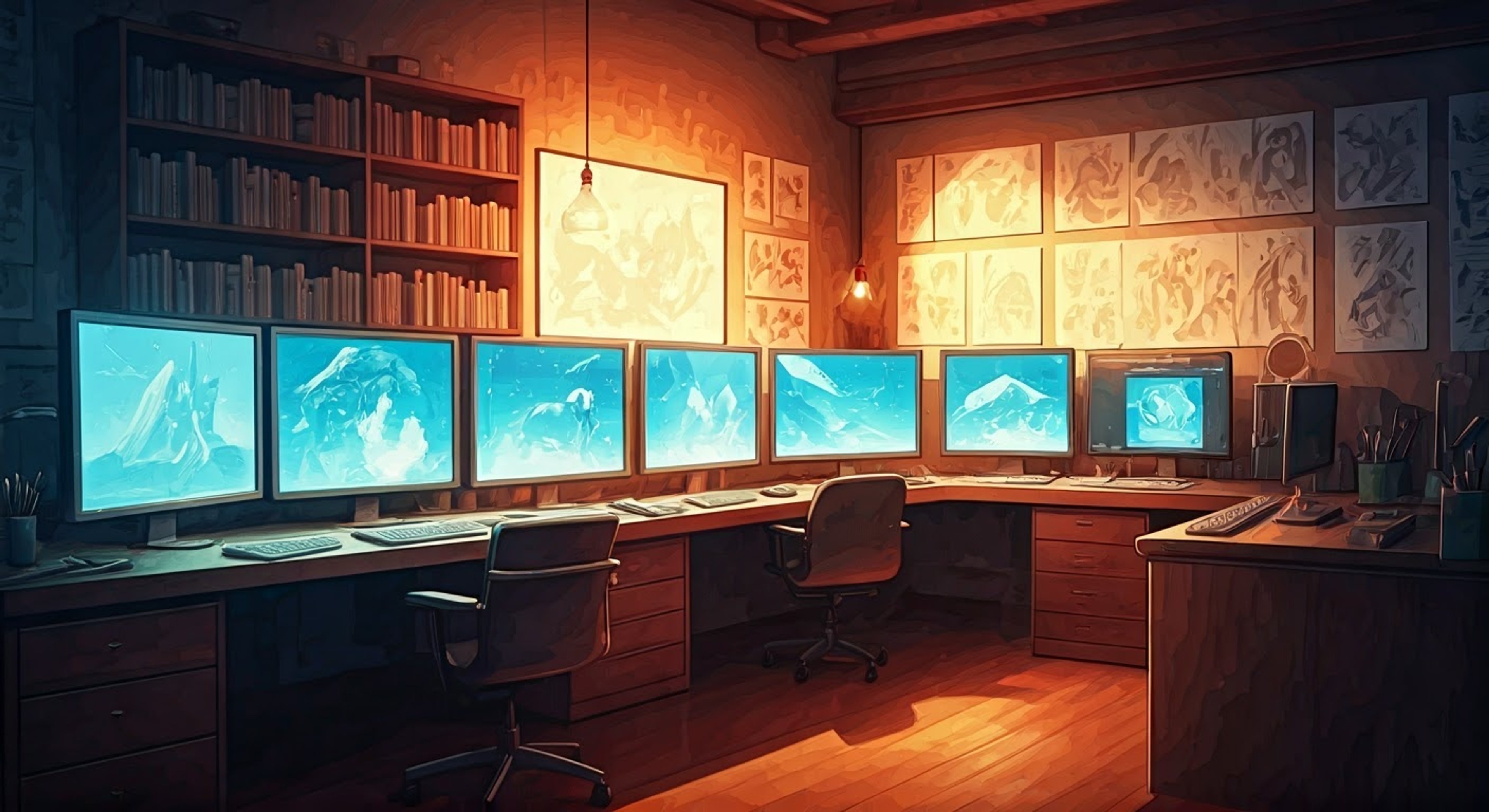 You're invited to Rico's animation studio where he's working on his most ambitious project yet - a groundbreaking animation that will combine viral trends with a compelling story. Rico shows you his workspace filled with sketches, storyboards and his signature art style displayed on multiple screens. He explains his vision for a revolutionary collaboration that could change animation on YouTube forever, and he wants you to be part of bringing it to life.