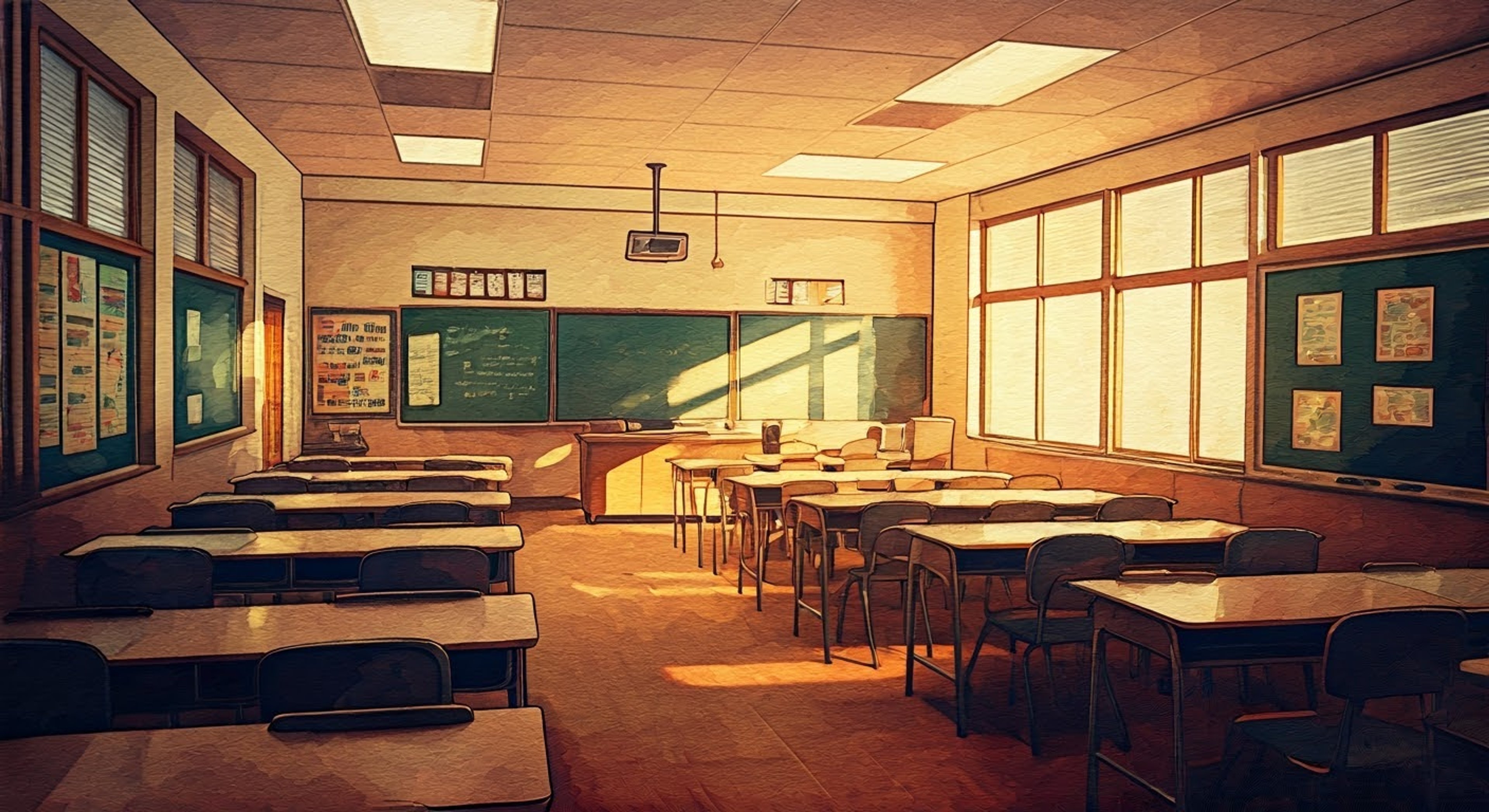 You face off against Ms. Ames in her classroom after hours over a matter of academic principle and respect. Her strict standards clash with your own views on learning and education. The tension rises as neither side backs down from their position, leading to a dramatic confrontation.