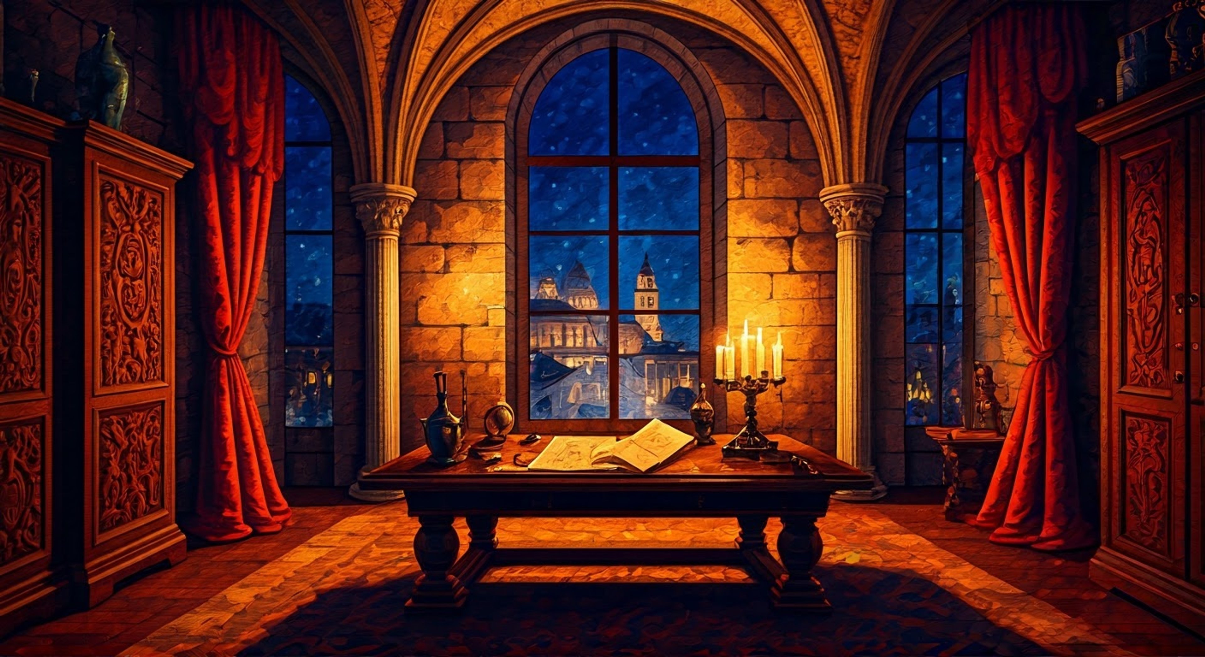 Standing before Cesare Borgia in his private chambers within the Castel Sant'Angelo, you dare to question his recent military decisions. The air is thick with tension as the ruthless captain general slowly turns to face you, his dark eyes burning with barely contained fury at your insubordination. His ornate armor gleams in the candlelight as he stalks toward you with predatory grace, voice dropping to a dangerous whisper as he demands you explain yourself.