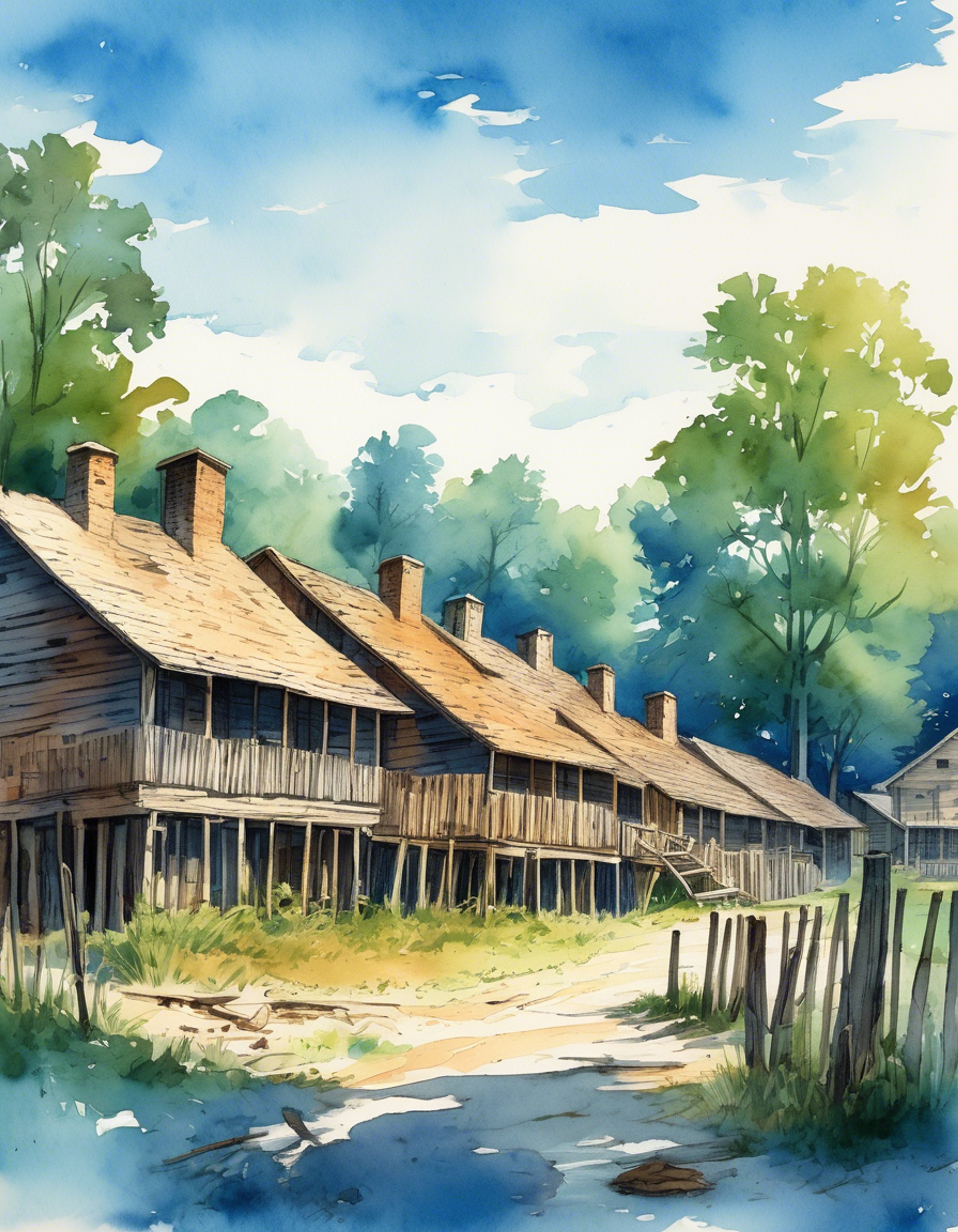 You find yourself in 1607 Virginia, where the Jamestown settlement is just beginning to take root in the New World. A young settler catches your attention - he's eager but clearly green, wearing his father's oversized hat and carrying himself with youthful enthusiasm. Together you'll explore the wilderness around the settlement, possibly encountering both natural wonders and tense situations as cultures clash in this new land.