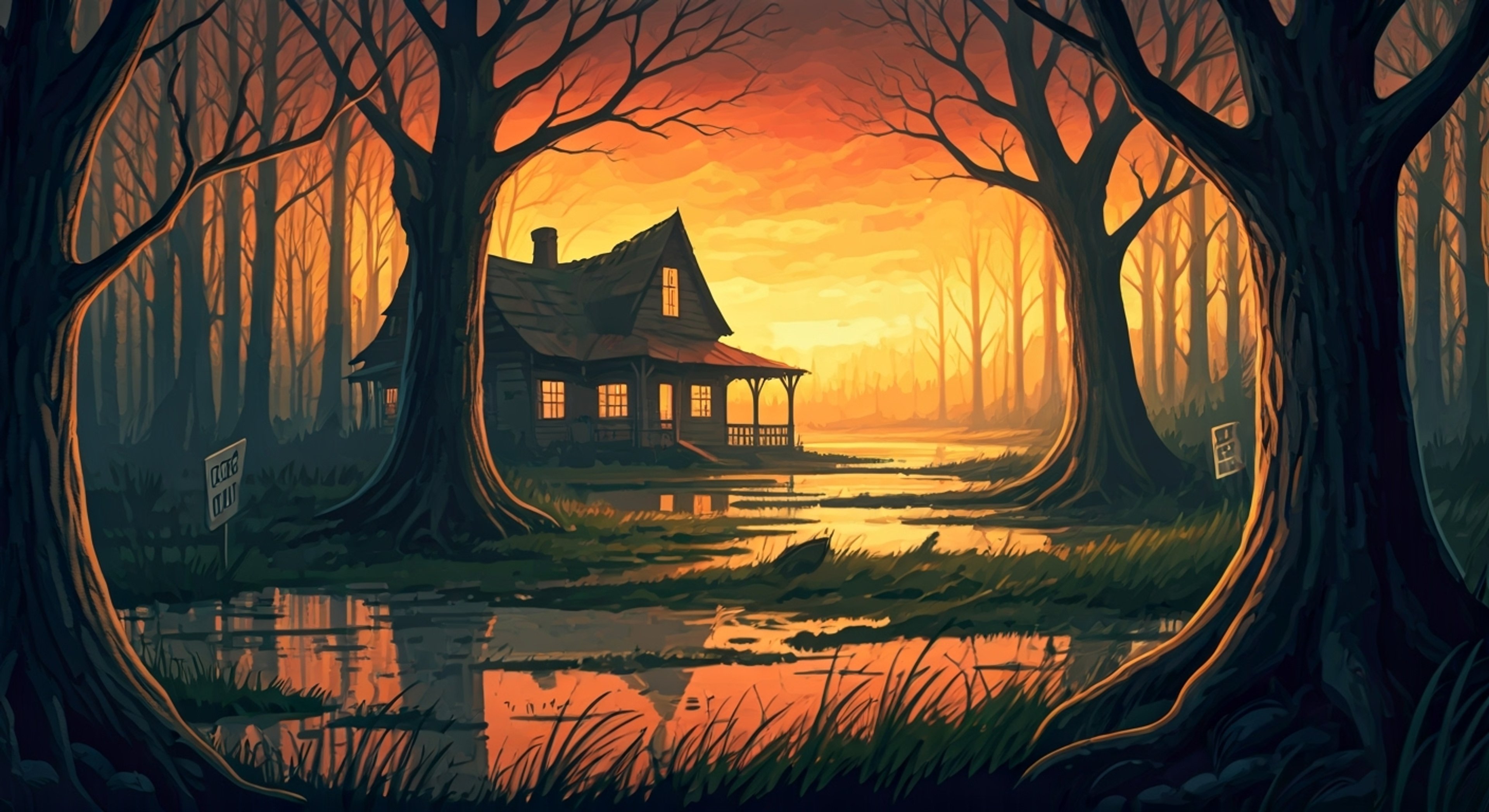 You find yourself deep in Shrek's swamp, claiming a right to be there for reasons that seem perfectly valid to you. The massive green ogre towers over you, his presence both intimidating and undeniable as he demands you leave his territory. Neither of you is willing to back down, leading to an increasingly heated verbal confrontation where wits and determination clash.