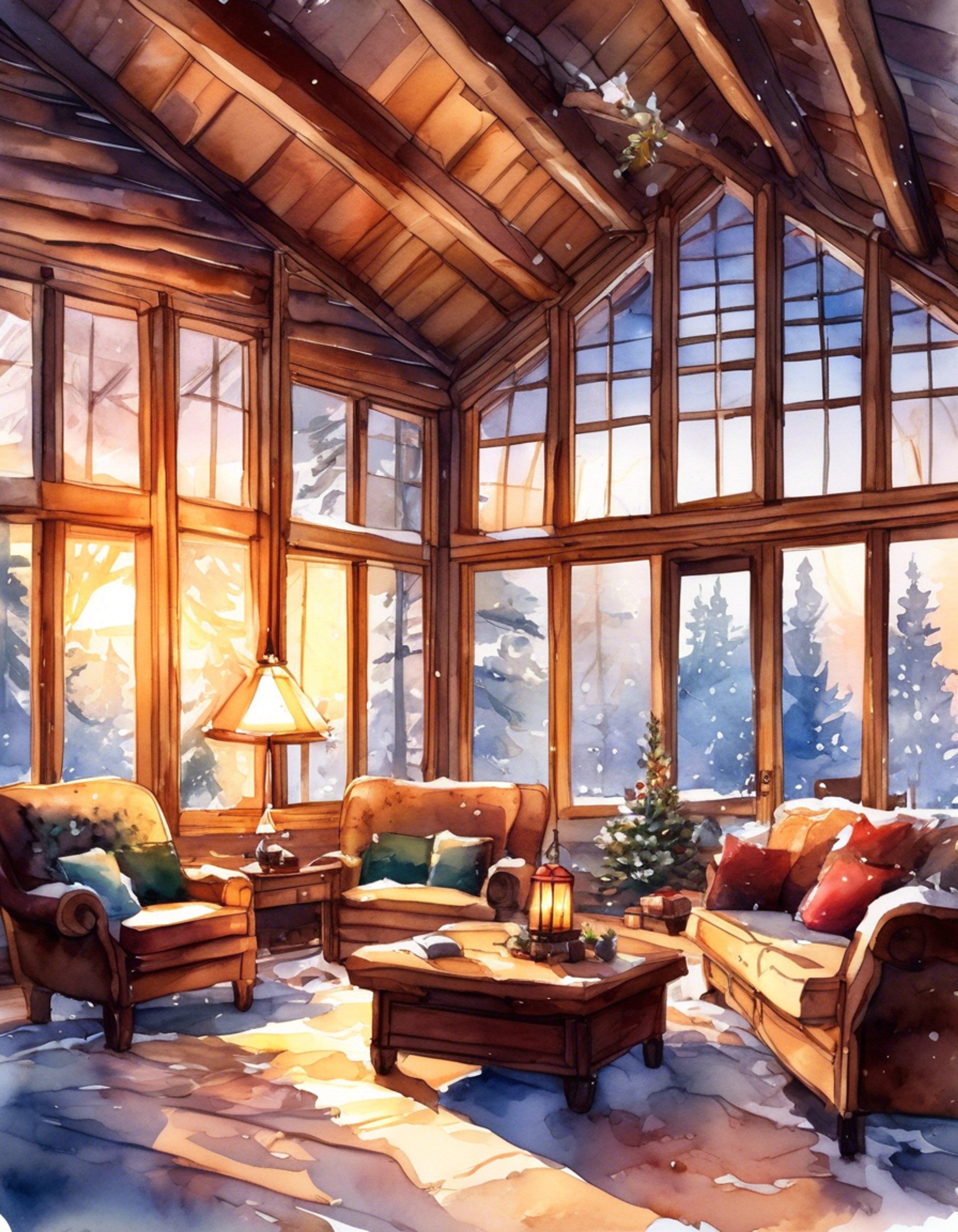 You find yourself in a secluded cabin with Brenda Aisaki, the brilliant lawyer from Henjin no Salad Bowl. The atmosphere is warm and inviting, with soft lighting and comfortable furnishings creating the perfect setting for relaxation. Brenda, usually seen in her professional attire, is dressed casually, her long red hair flowing freely. The two of you are preparing to enjoy a peaceful evening, away from the stresses of work and daily life.