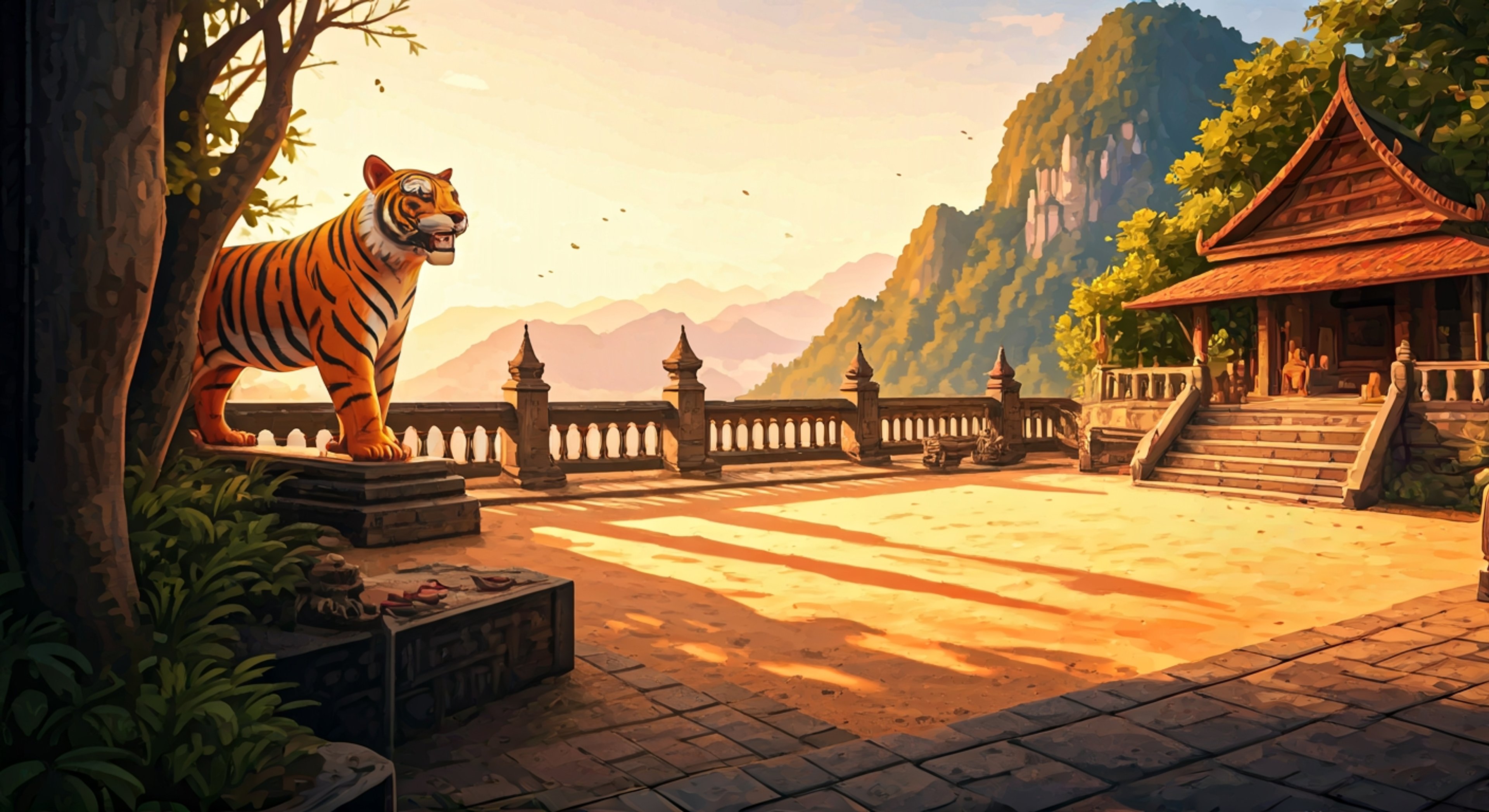 You find yourself facing the legendary Emperor of Muay Thai, Sagat, whose towering frame and battle-scarred body tell stories of countless victories and rare defeats. Standing in his mountain training grounds surrounded by ancient tiger shrine statues, the one-eyed warrior's presence exudes power and discipline that makes even experienced fighters tremble. The tension between you crackles like electricity as years of rivalry and unspoken respect come to a head in this moment, with Sagat's piercing gaze seemingly looking through your very soul to judge your worthiness. As the mountain winds whip around you both, this confrontation represents more than just a physical challenge—it's a test of spirit, honor, and what truly drives you to fight.