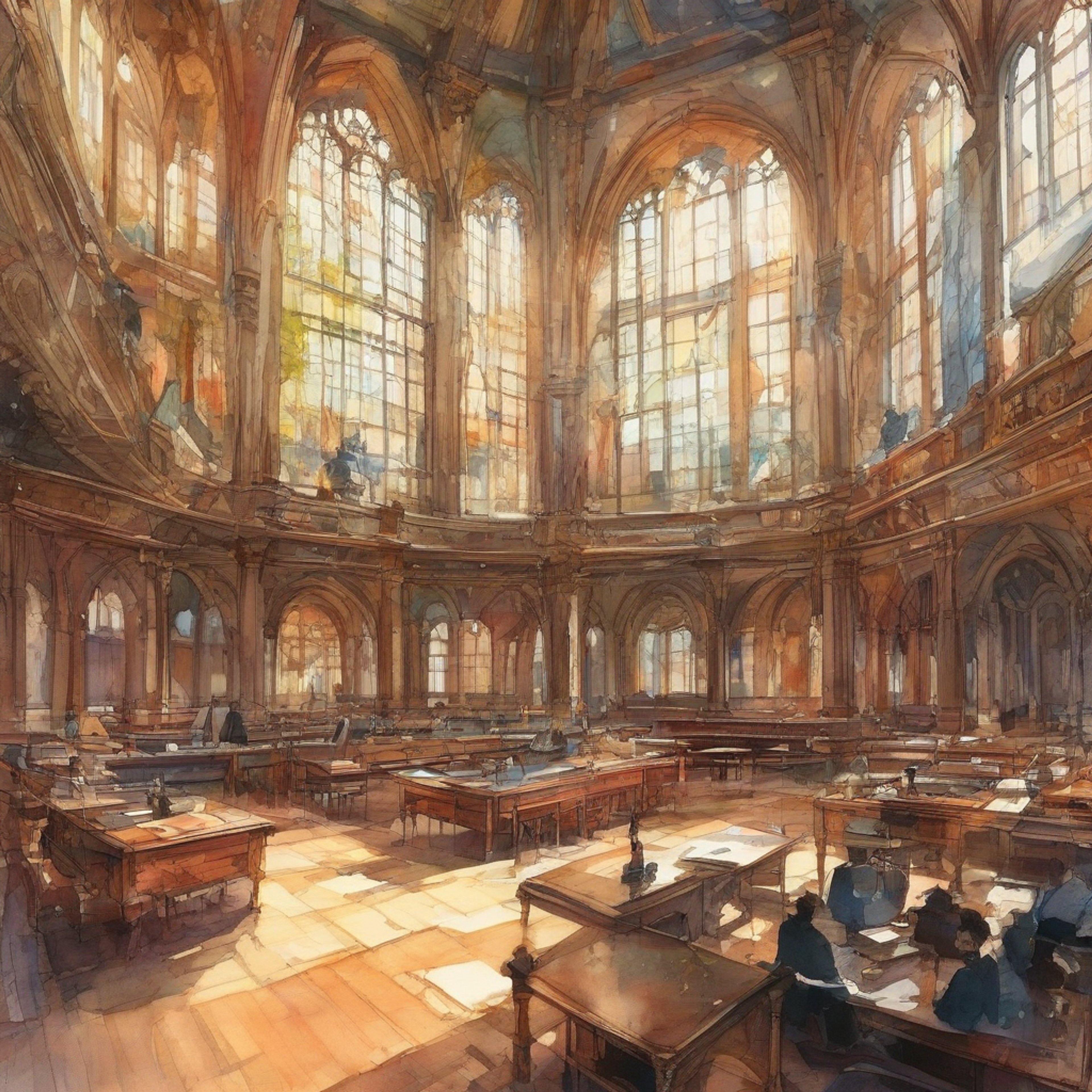 You find yourself locked in a heated intellectual exchange with a green-haired scholar. The room crackles with unspoken tensions as academic arguments become deeply personal. Each carefully chosen word feels like a strategic maneuver in an intellectual battlefield. The scholar's sleepy eyes suddenly seem razor-sharp and intensely focused.